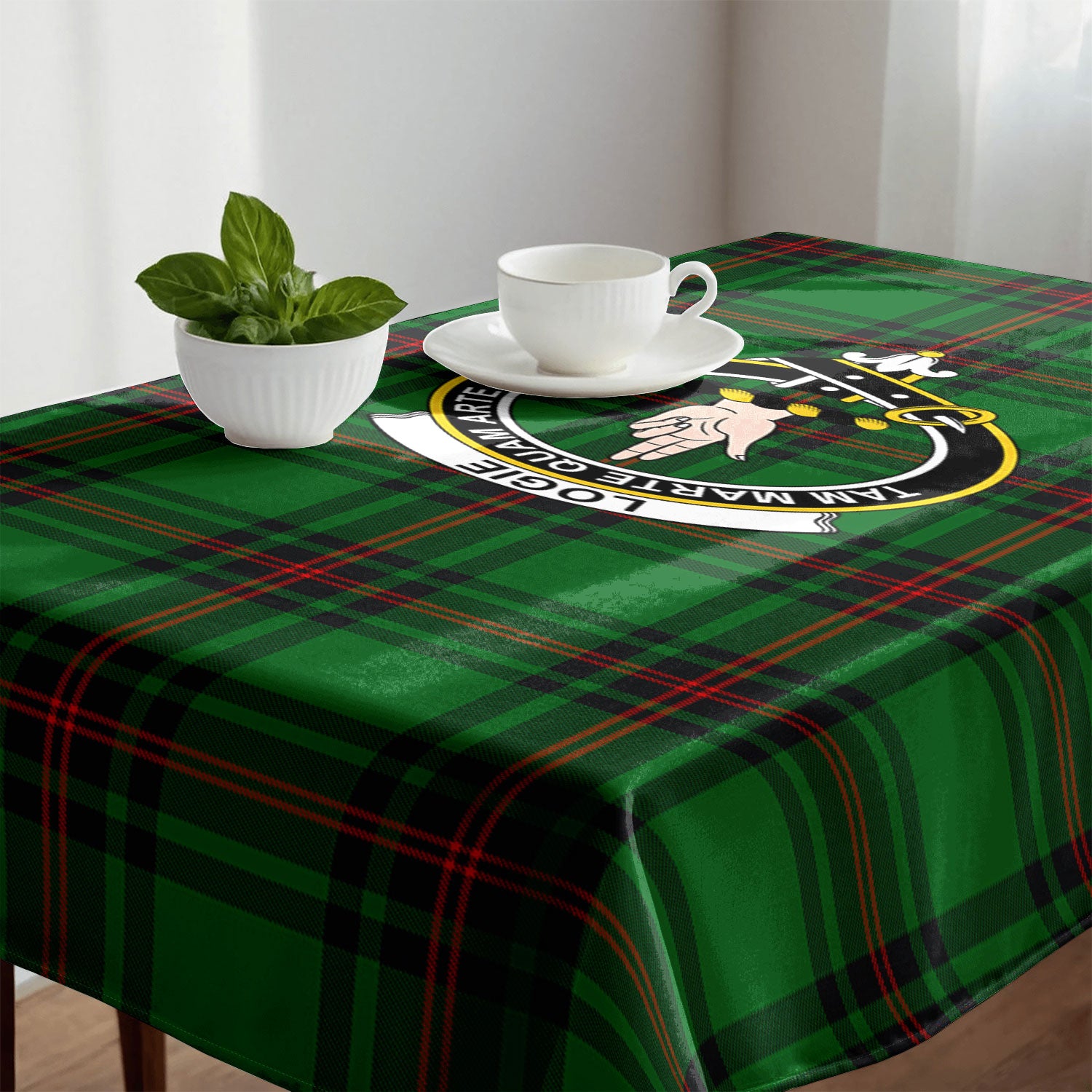 Logie Tartan Crest Tablecloth