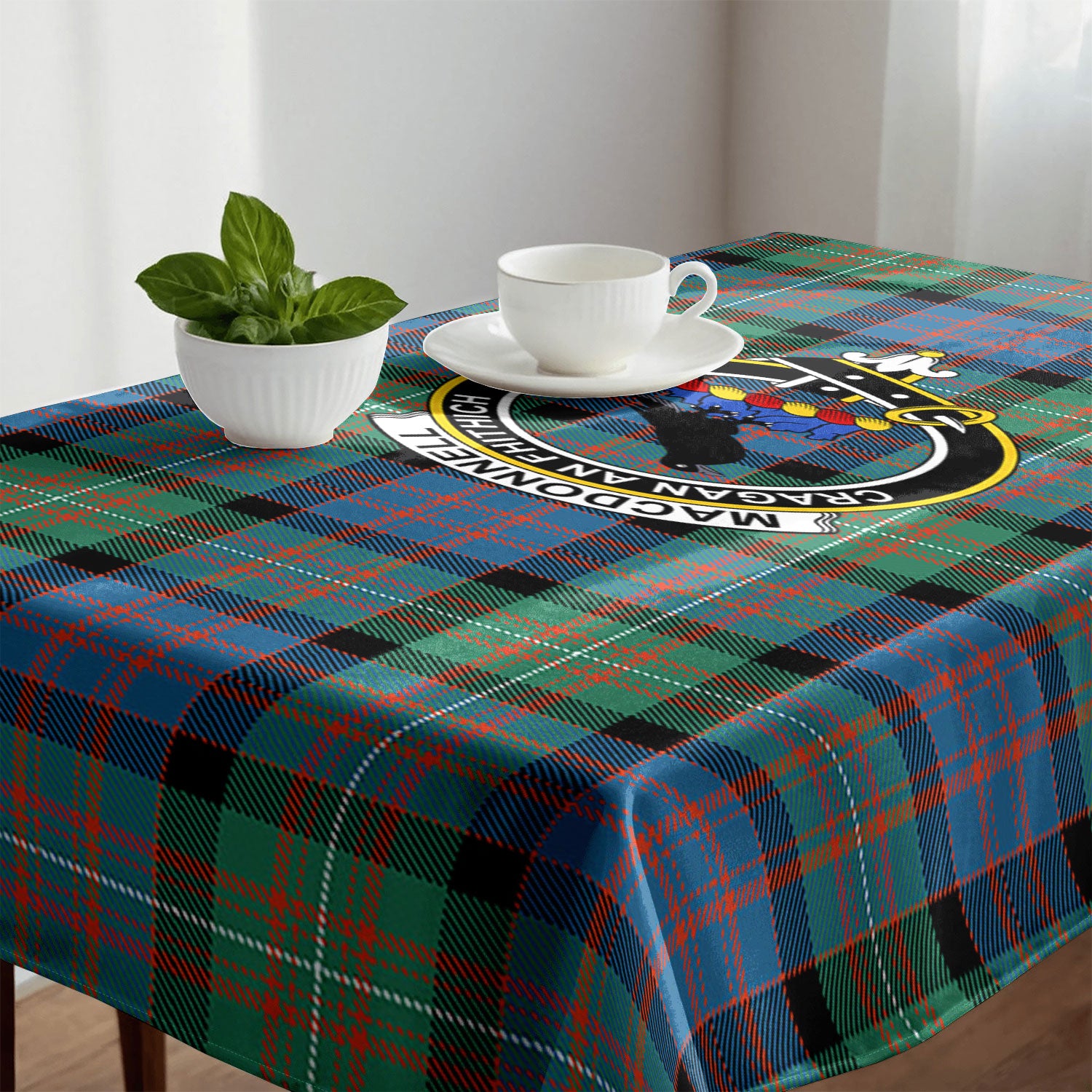 MacDonnell of Glengarry Ancient Tartan Crest Tablecloth
