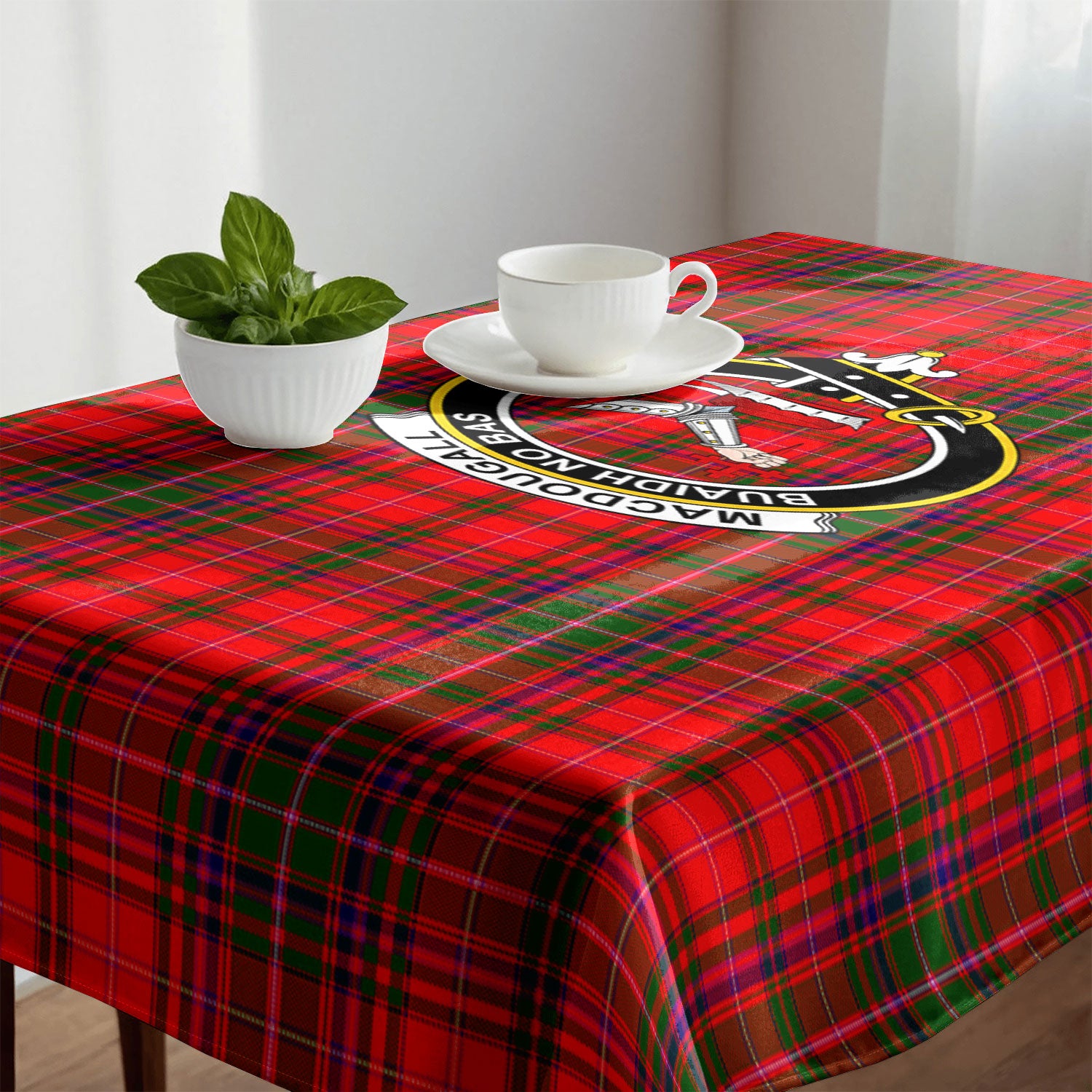 MacDougall Modern Tartan Crest Tablecloth