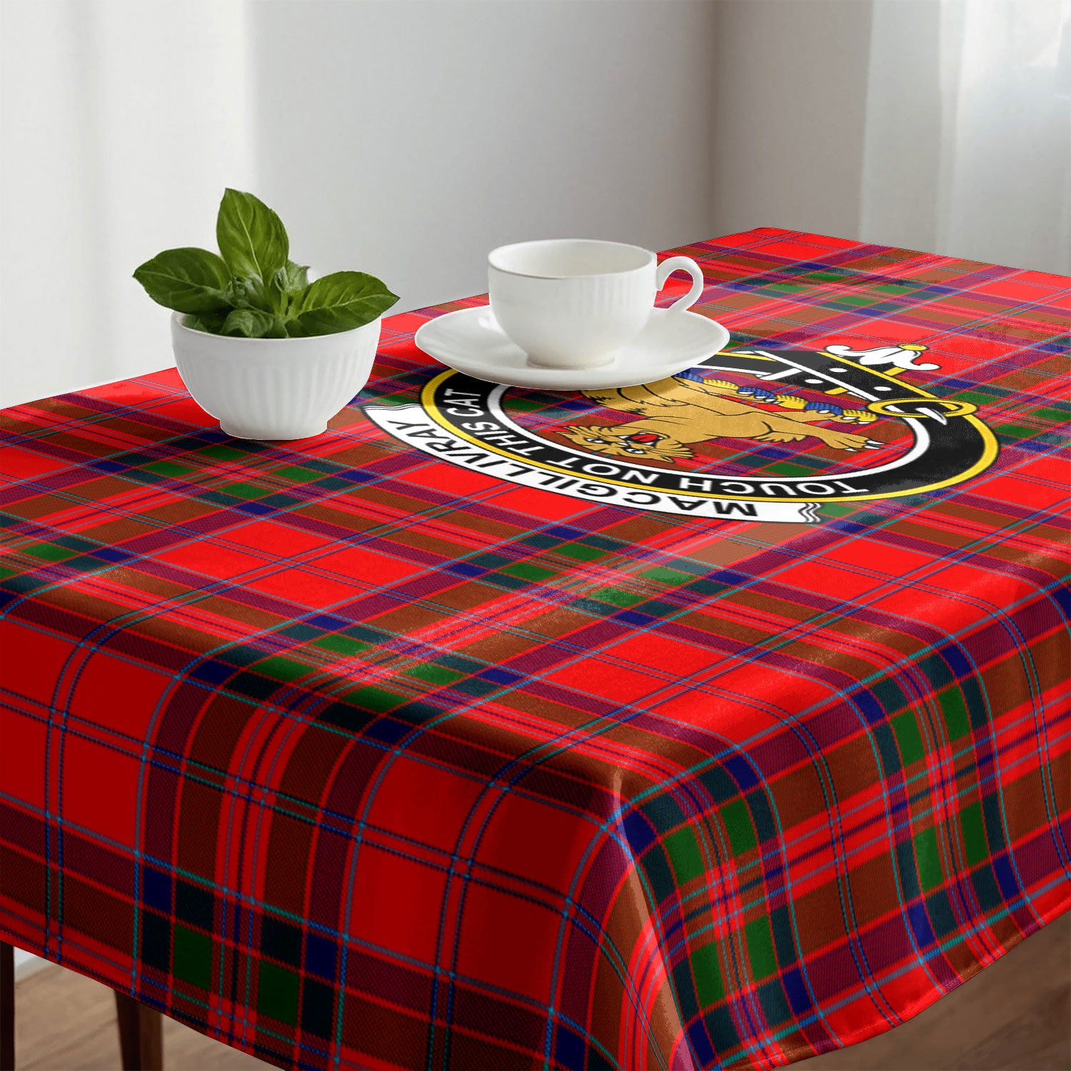 MacGillivray Modern Tartan Crest Tablecloth