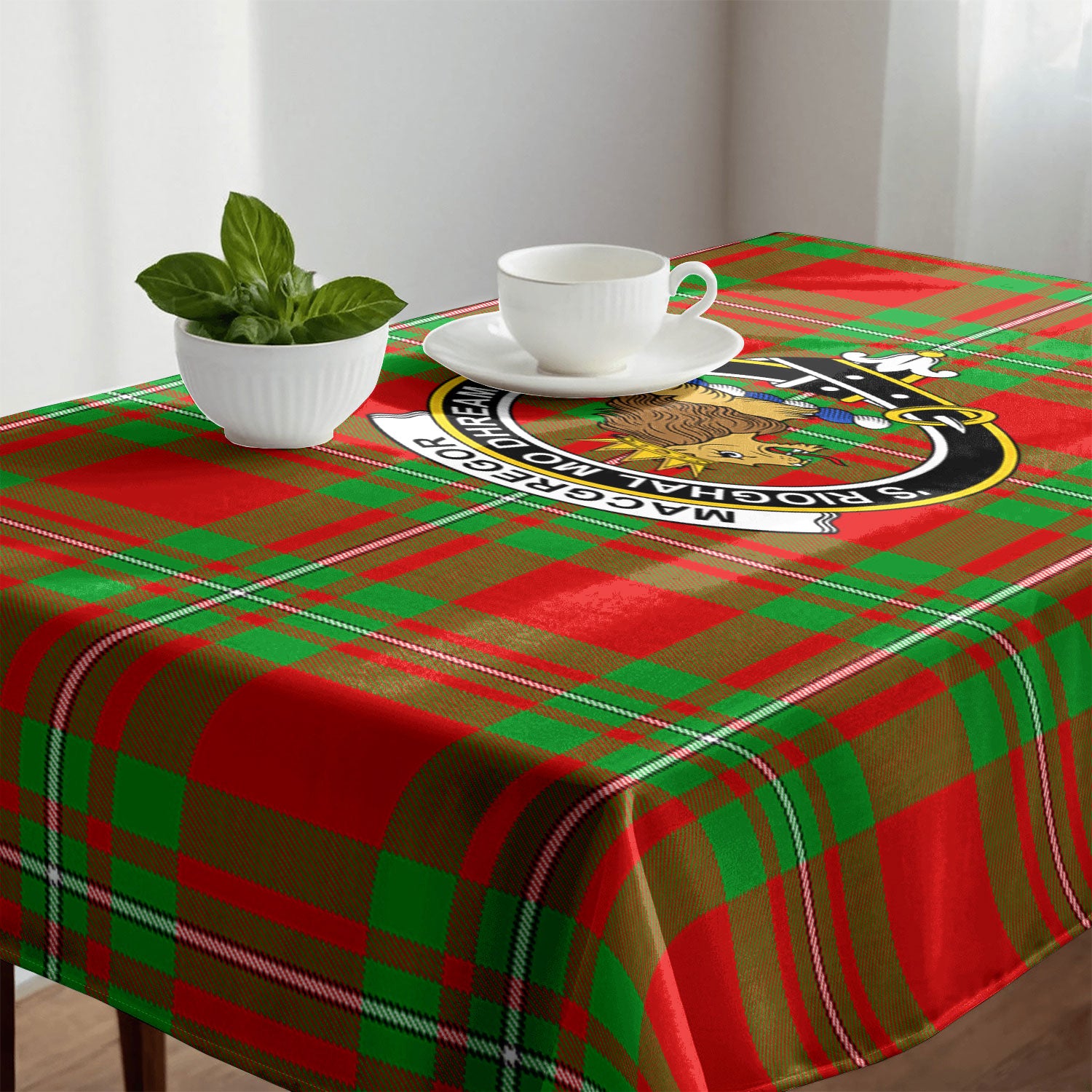 MacGregor Modern Tartan Crest Tablecloth
