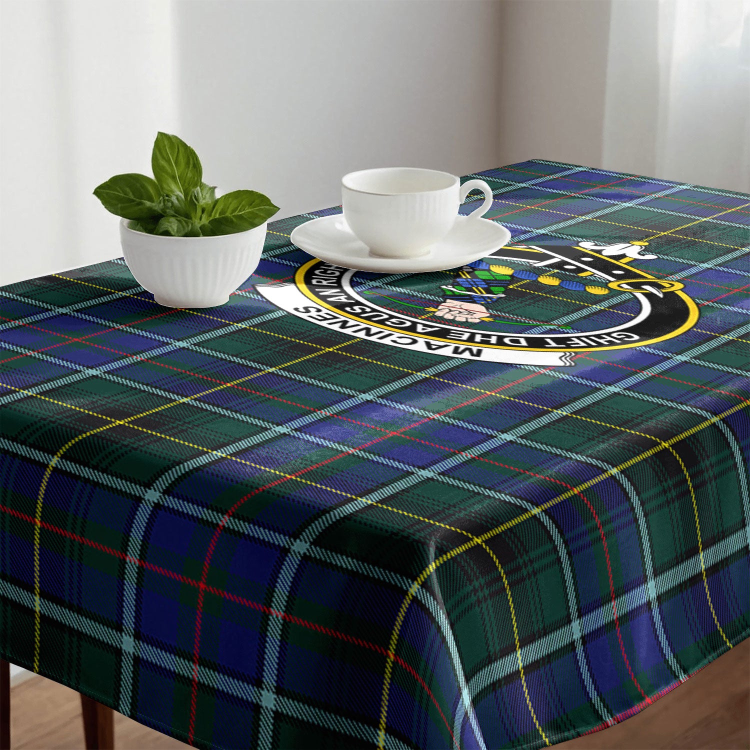MacInnes Modern Tartan Crest Tablecloth