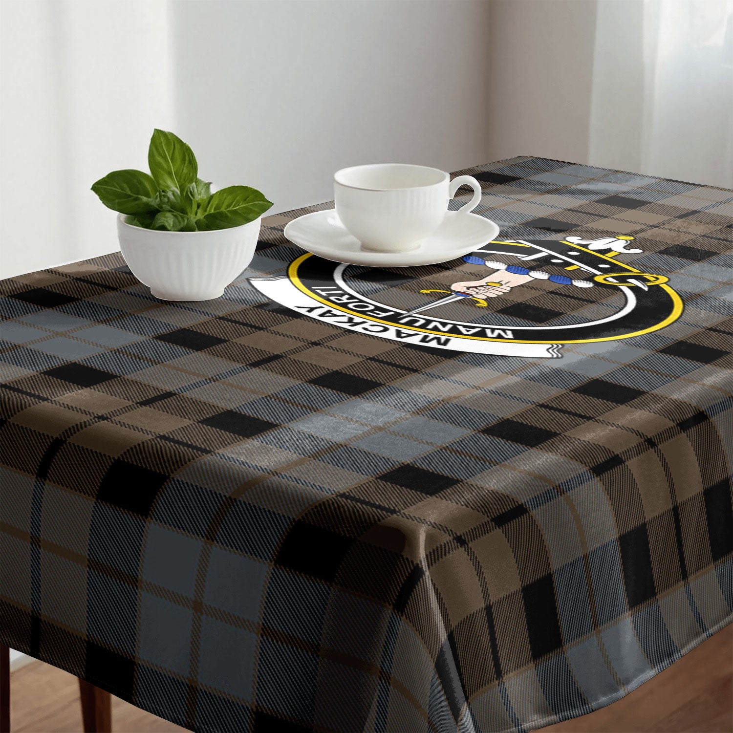 MacKay Weathered Tartan Crest Tablecloth