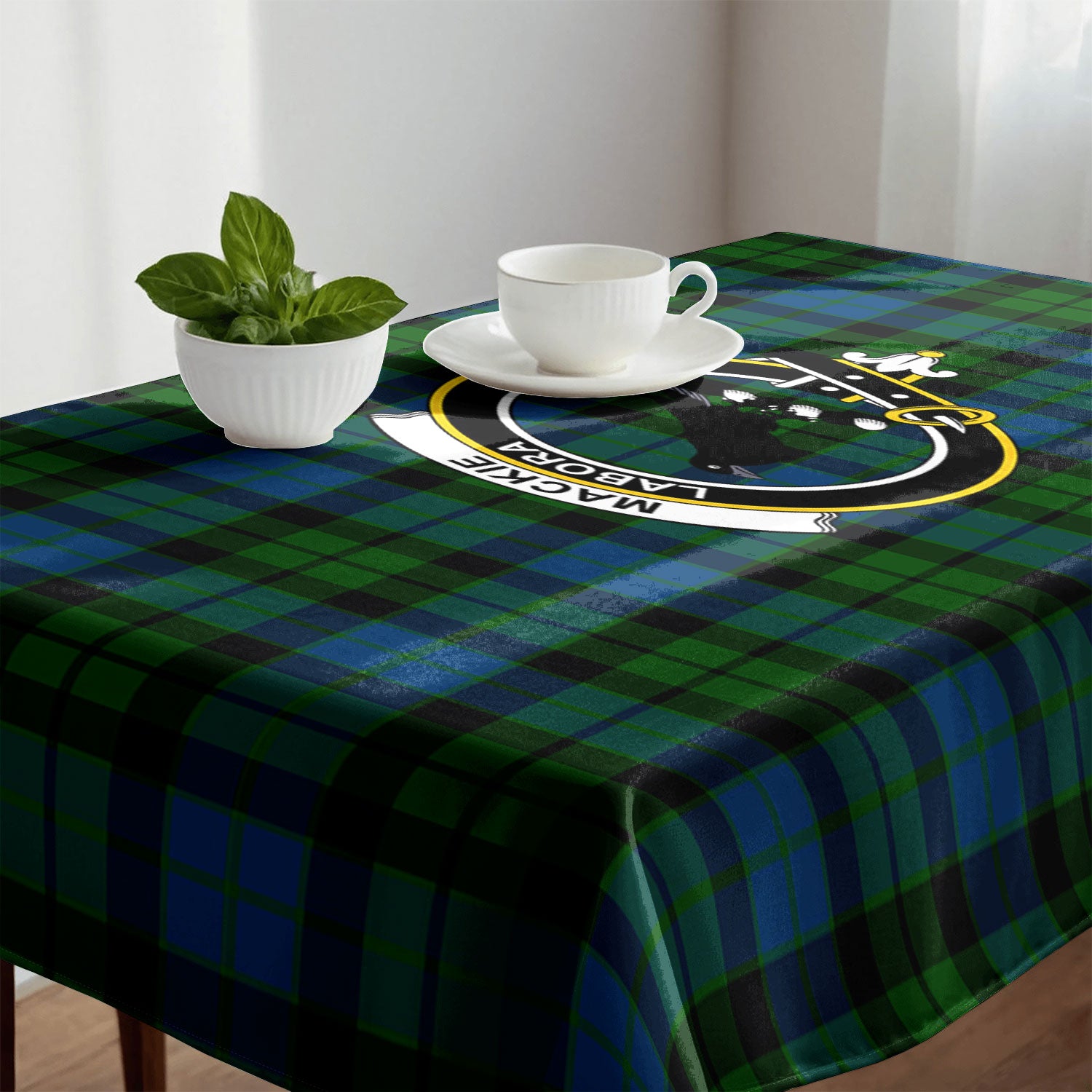 MacKie Tartan Crest Tablecloth