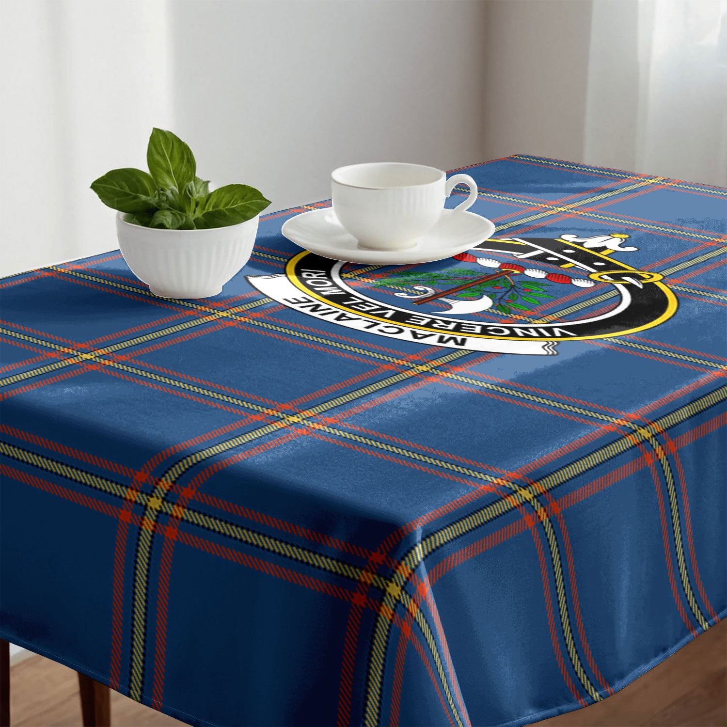 MacLaine of Loch Buie Hunting Ancient Tartan Crest Tablecloth