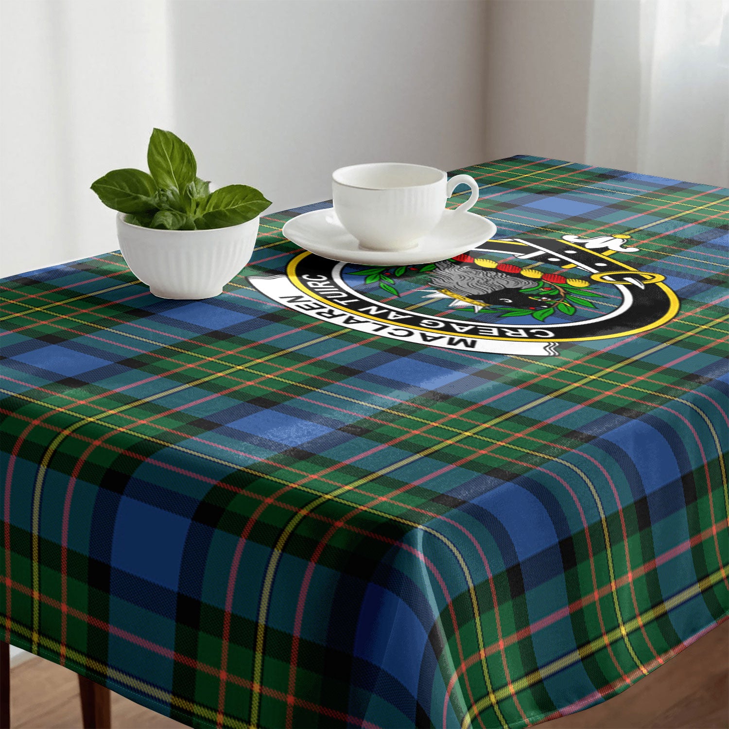 MacLaren Ancient Tartan Crest Tablecloth
