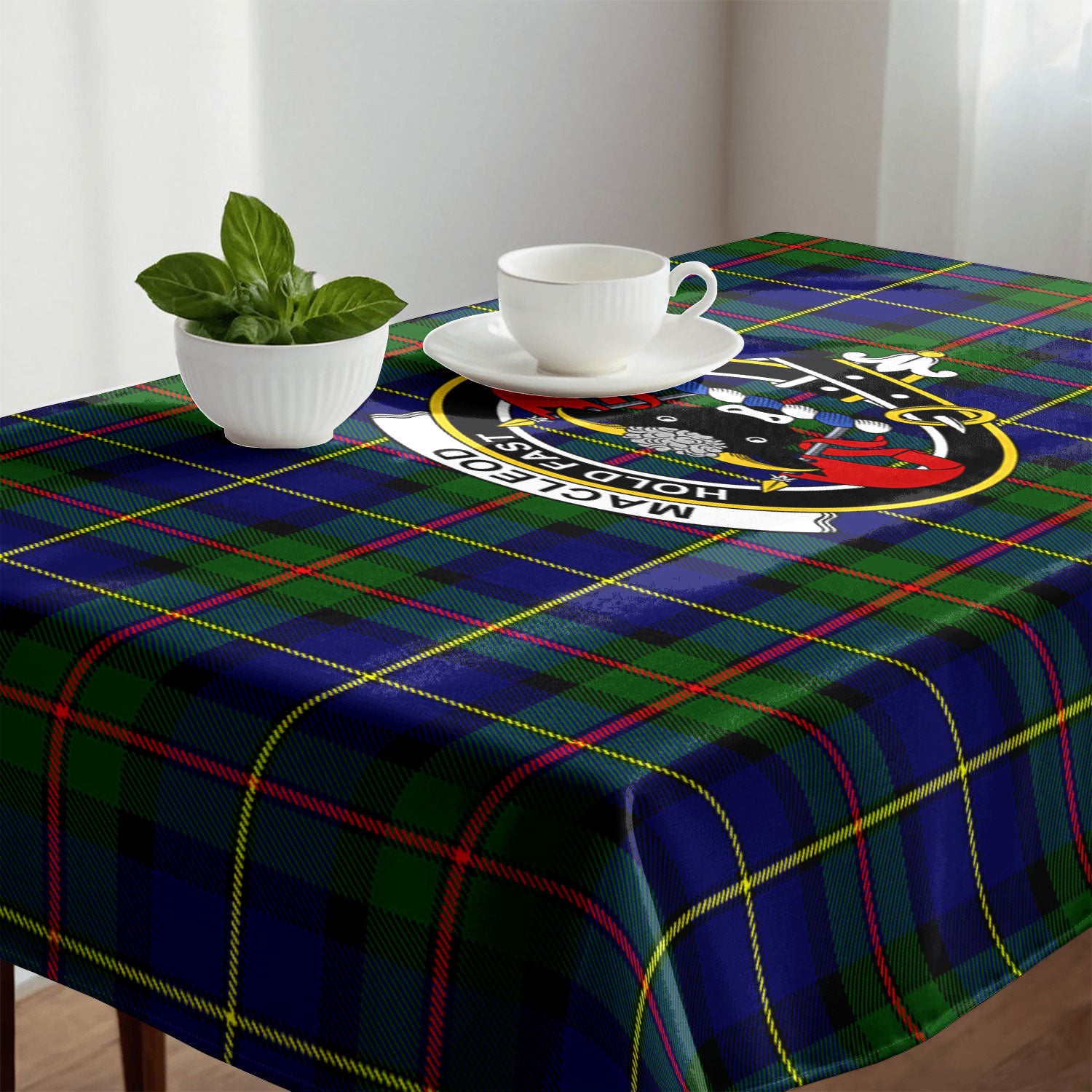 MacLeod of Harris Modern Tartan Crest Tablecloth