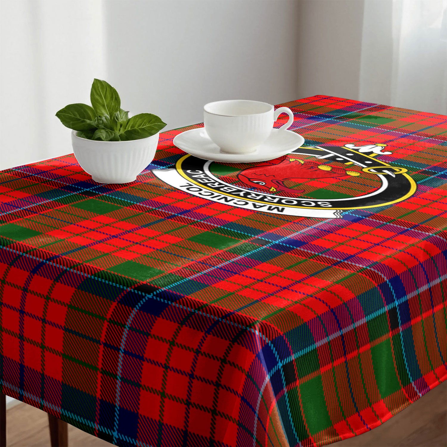 MacNicol (of Scorrybreac) Tartan Crest Tablecloth