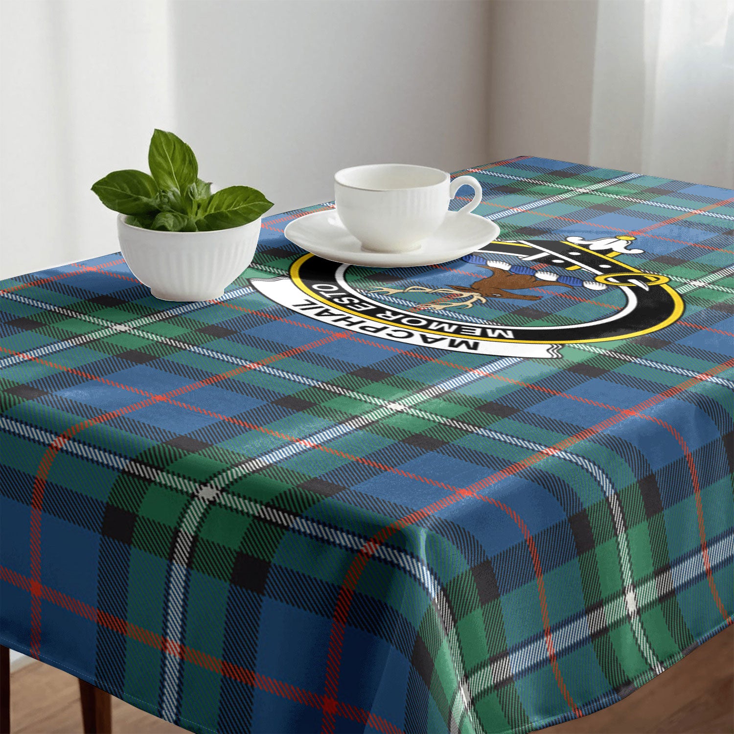 MacPhail Hunting Ancient Tartan Crest Tablecloth