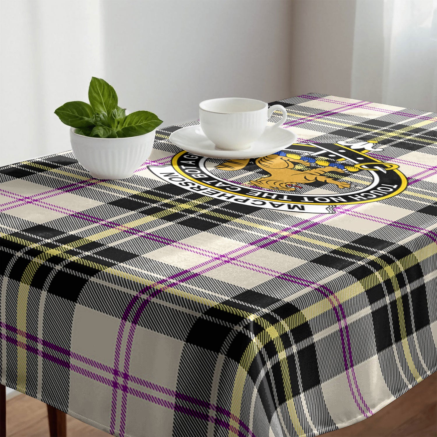 MacPherson Dress Ancient Tartan Crest Tablecloth