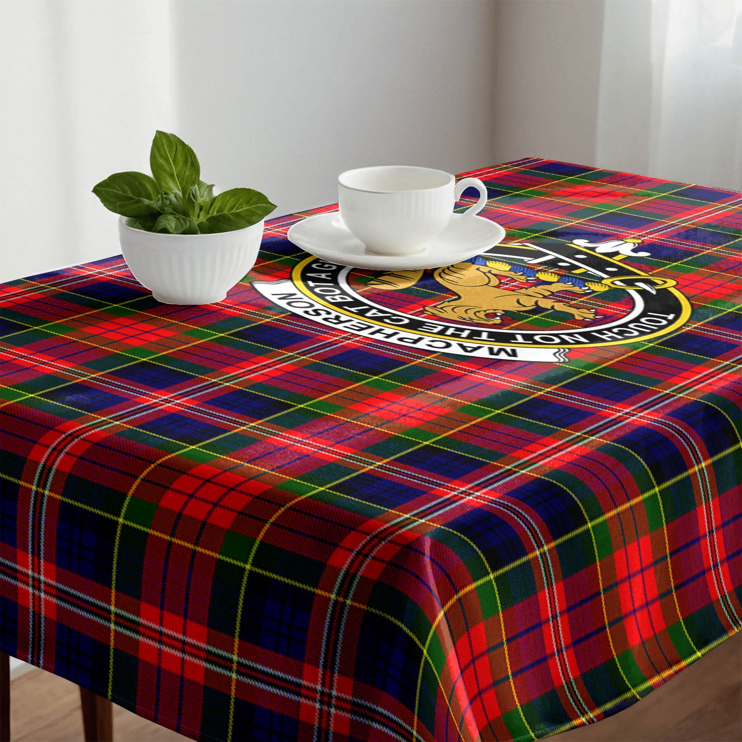 MacPherson Modern Tartan Crest Tablecloth
