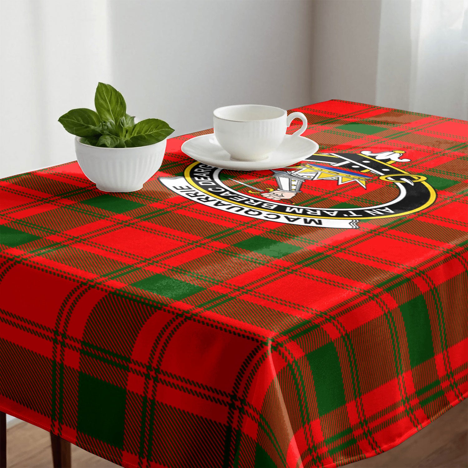 MacQuarrie Tartan Crest Tablecloth