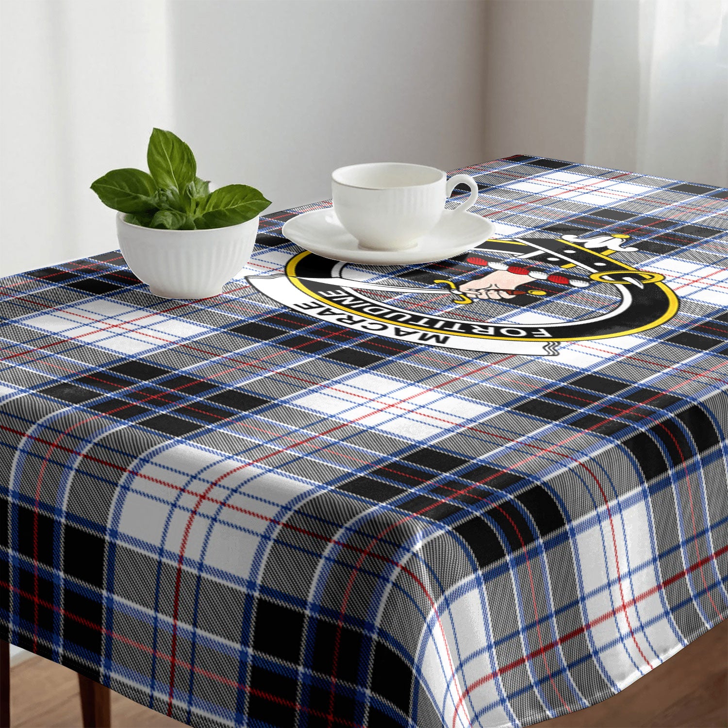 MacRae Dress Modern Tartan Crest Tablecloth