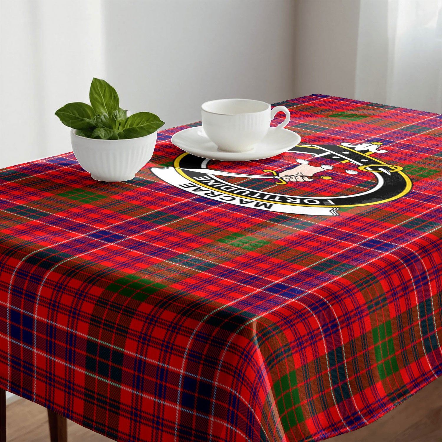 MacRae Modern Tartan Crest Tablecloth