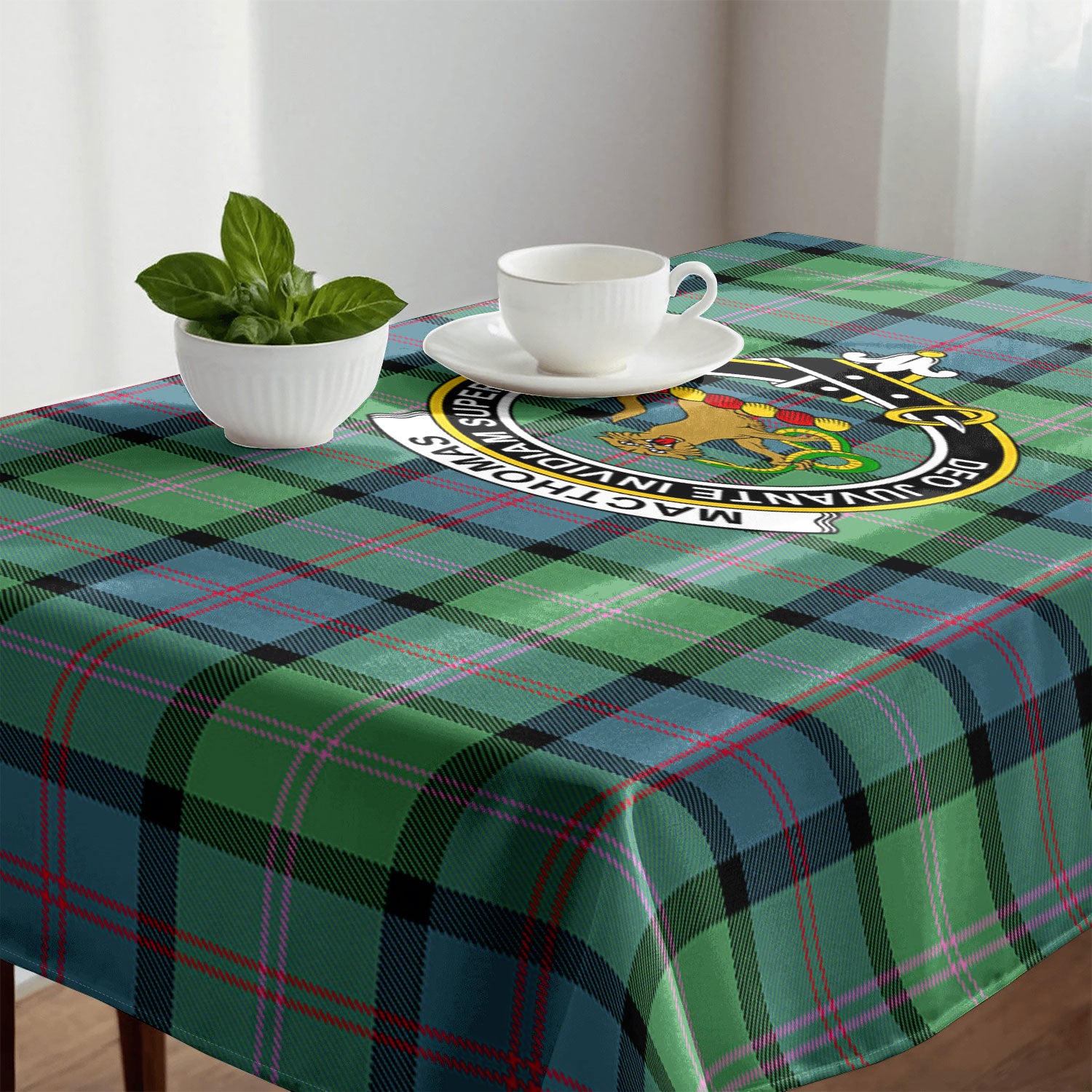 MacThomas Ancient Tartan Crest Tablecloth