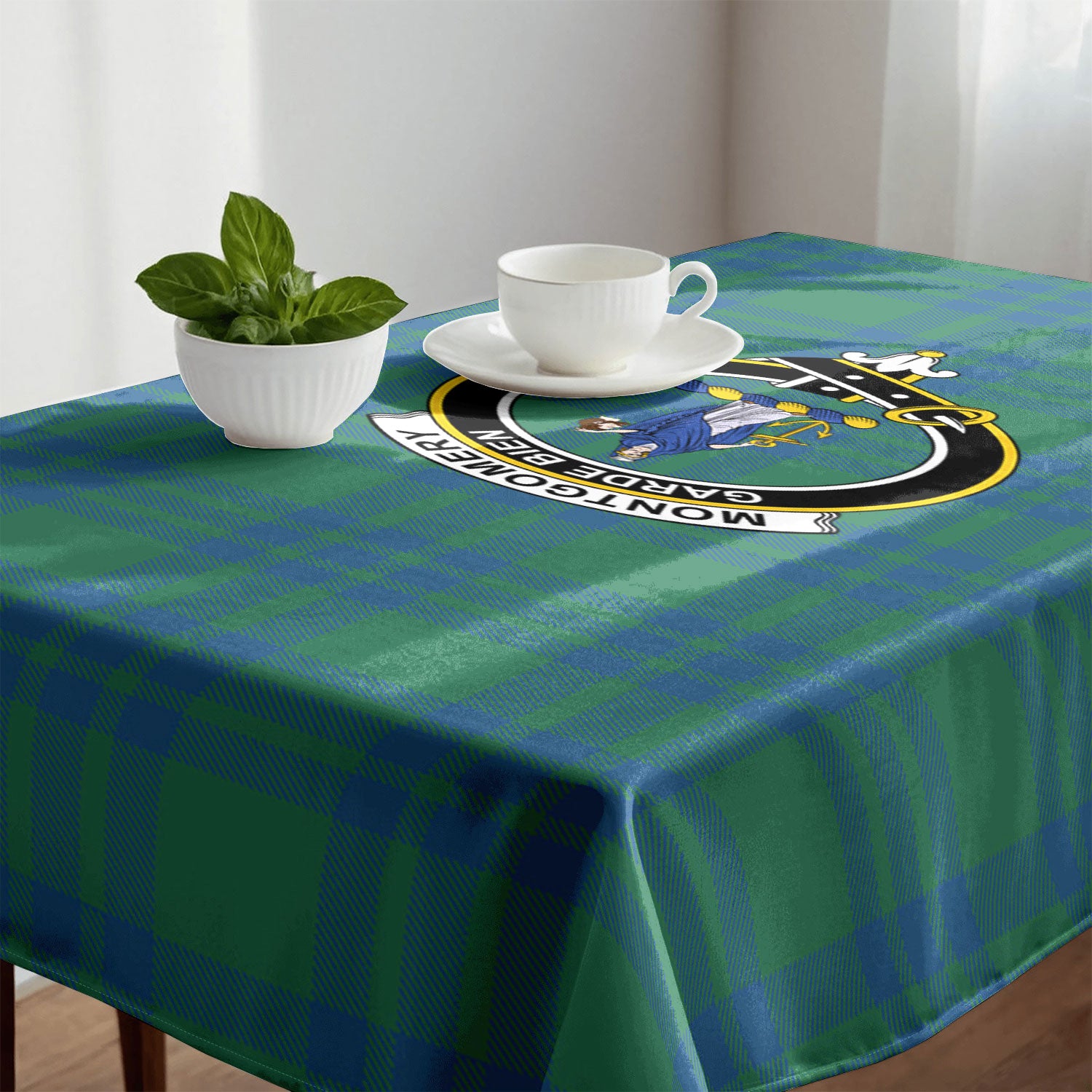 Montgomery Ancient Tartan Crest Tablecloth