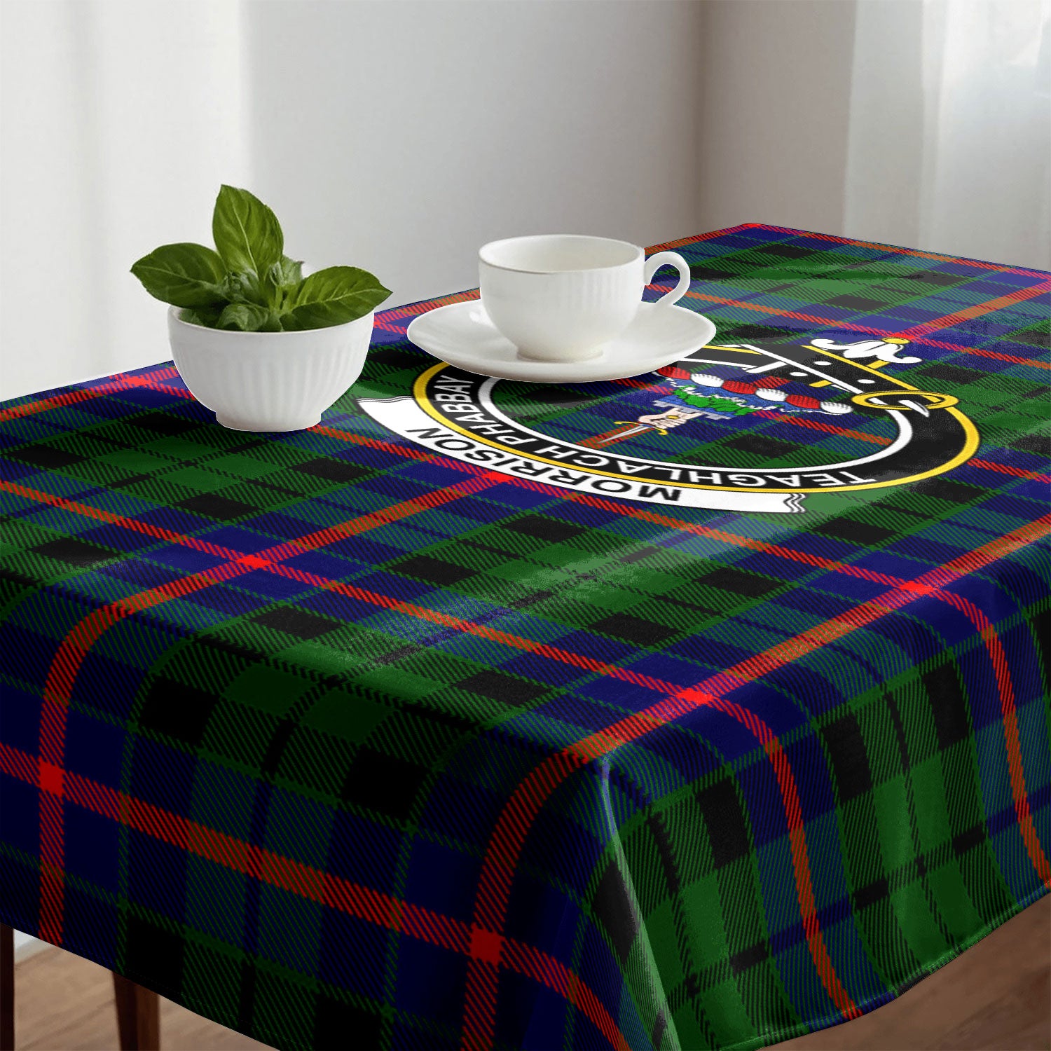Morrison Modern Tartan Crest Tablecloth