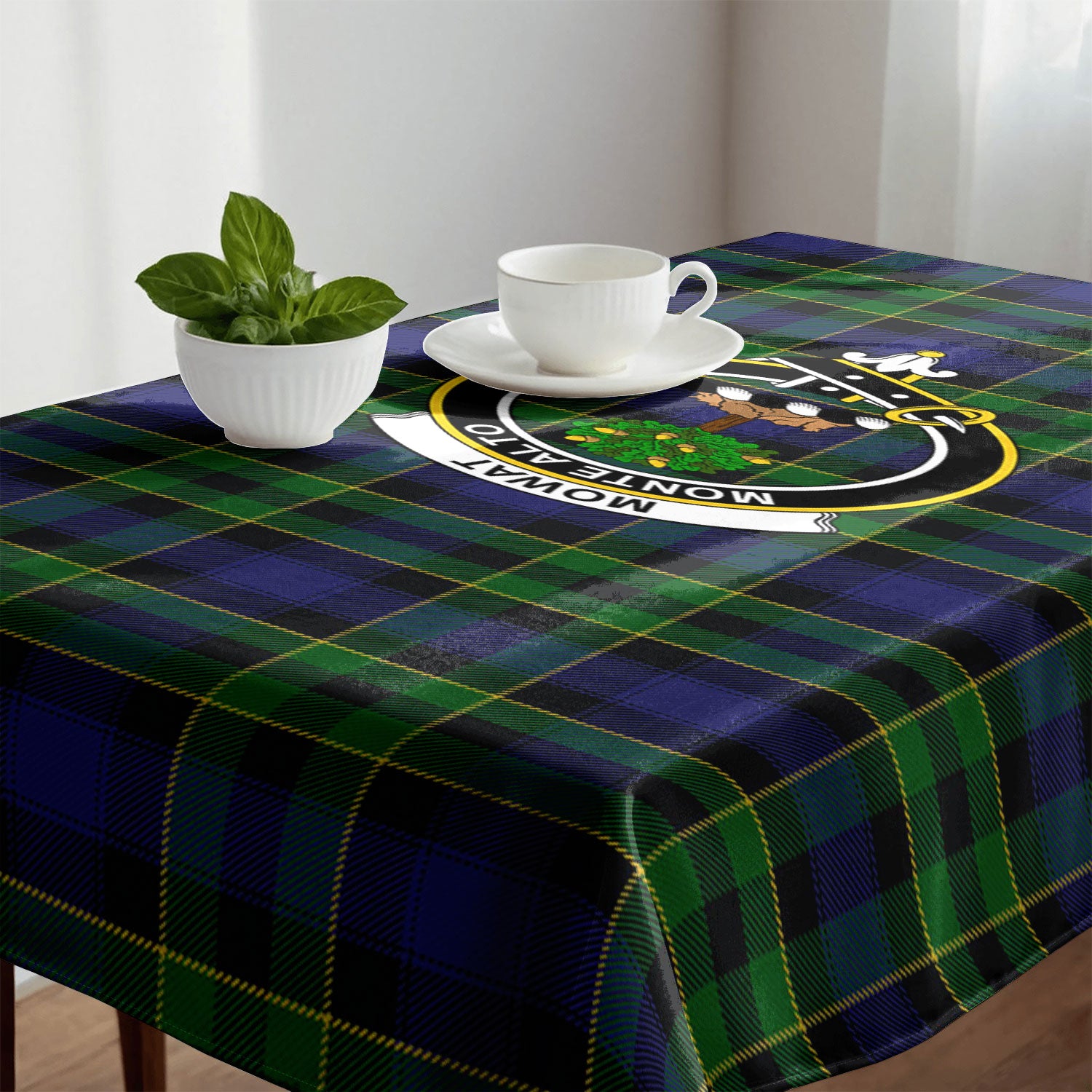 Mowat Modern Tartan Crest Tablecloth