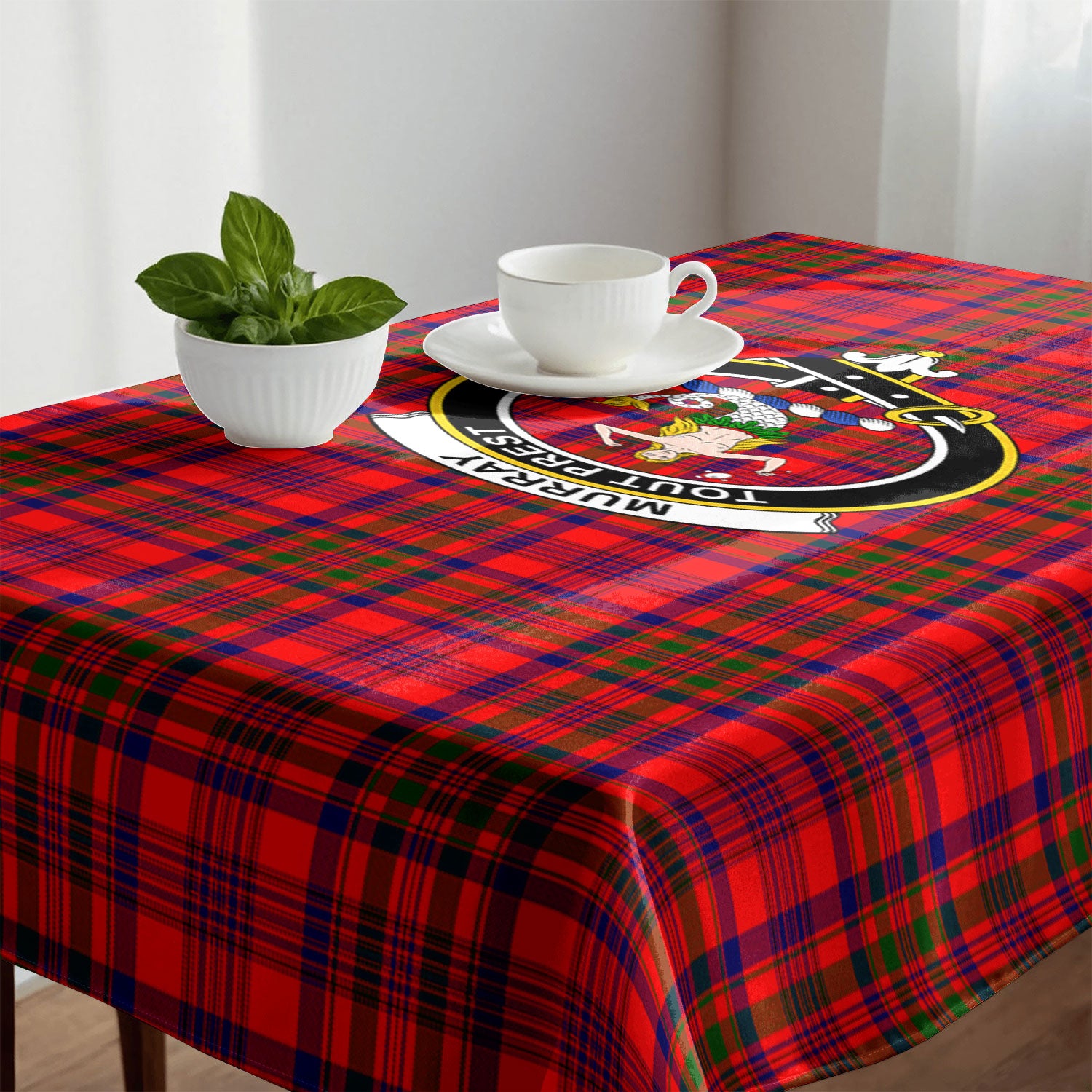 Murray of Tulloch Modern Tartan Crest Tablecloth