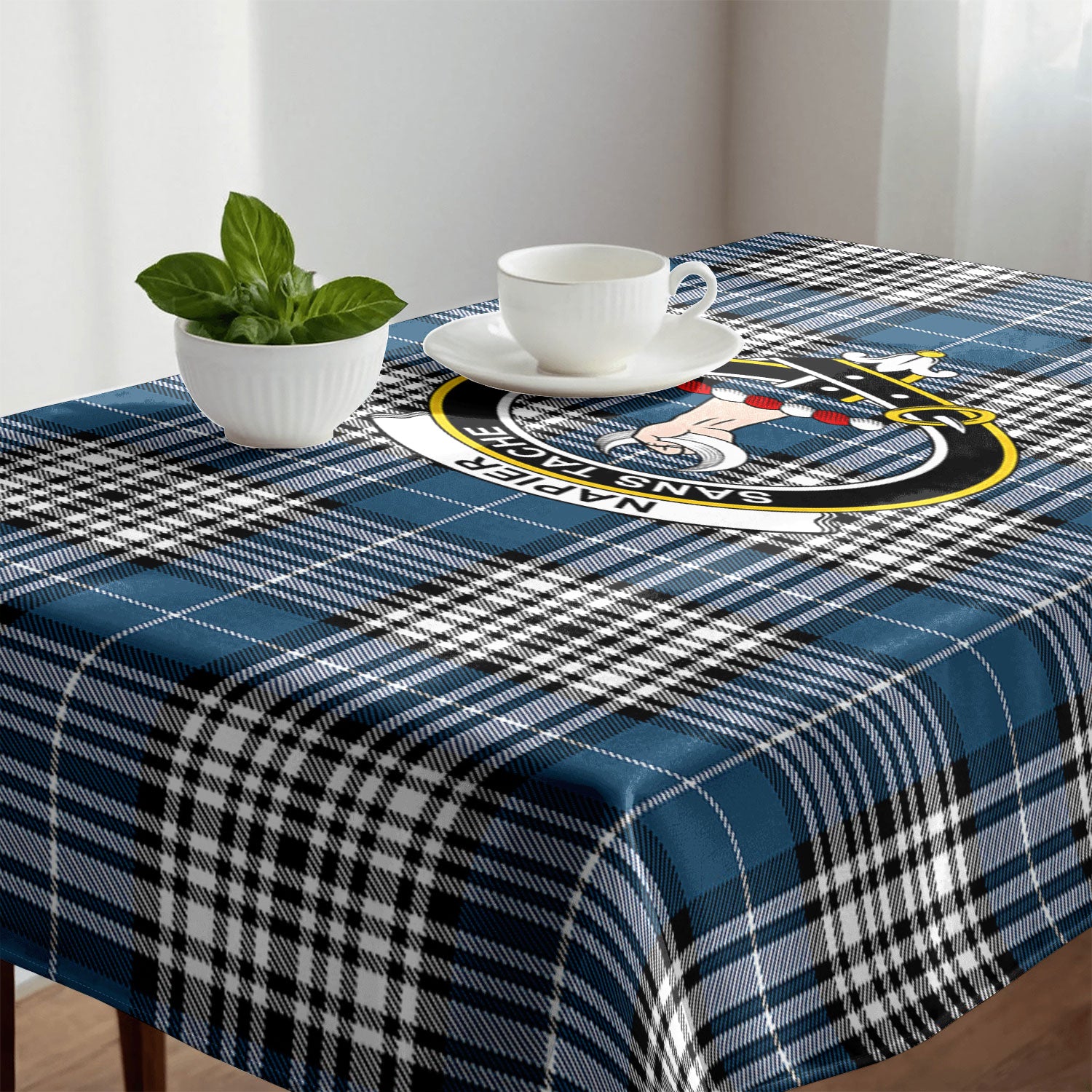 Napier Modern Tartan Crest Tablecloth