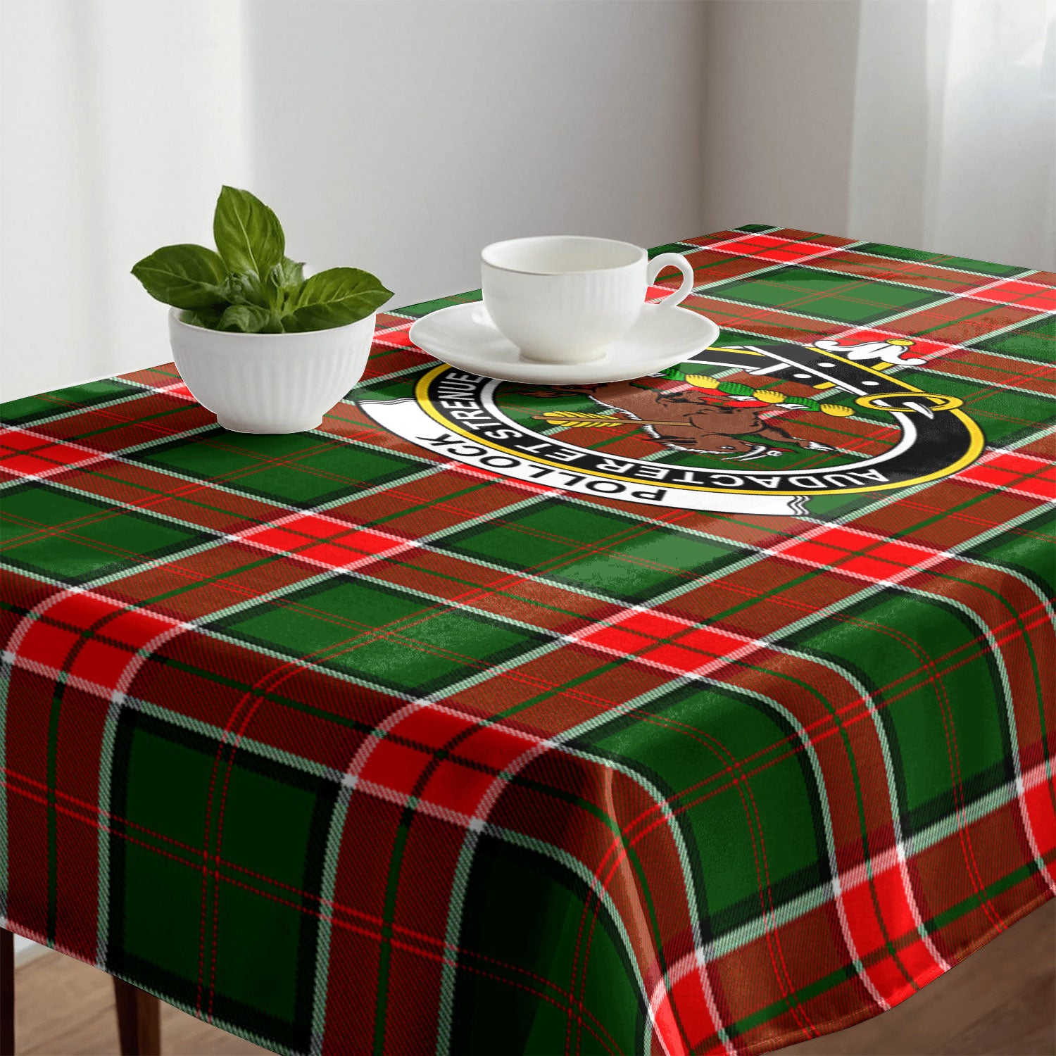 Pollock Tartan Crest Tablecloth