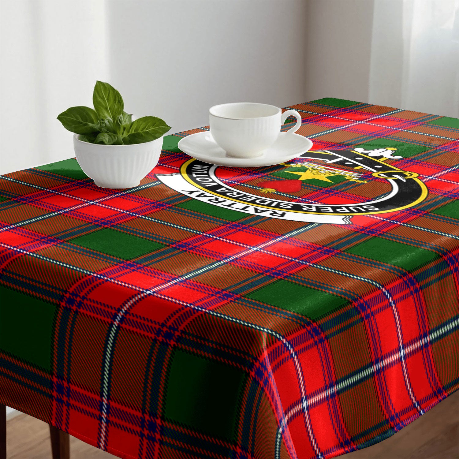 Rattray Modern Tartan Crest Tablecloth