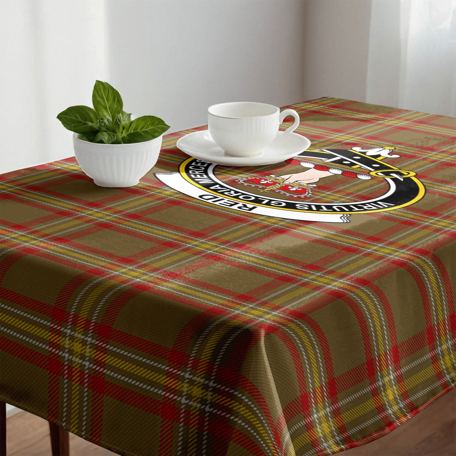 Reid Ancient Tartan Crest Tablecloth
