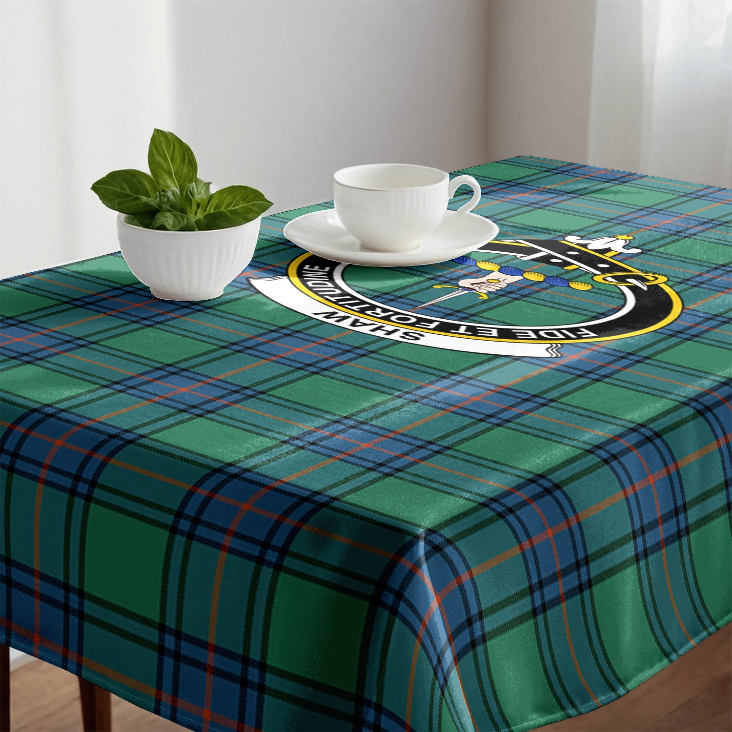 Shaw Ancient Tartan Crest Tablecloth