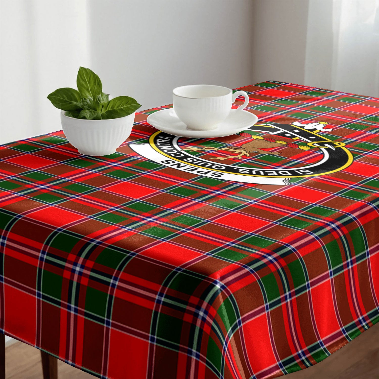 Spens (or Spence) Tartan Crest Tablecloth