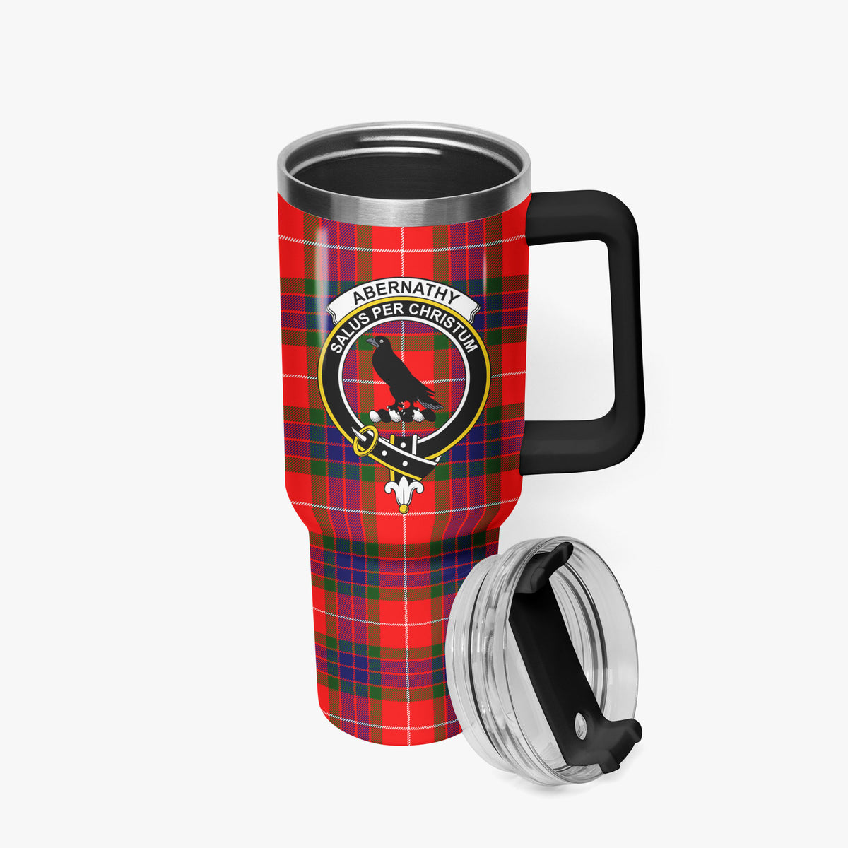 Abernathy Tartan Crest 40 oz Insulated Tumbler with Handle