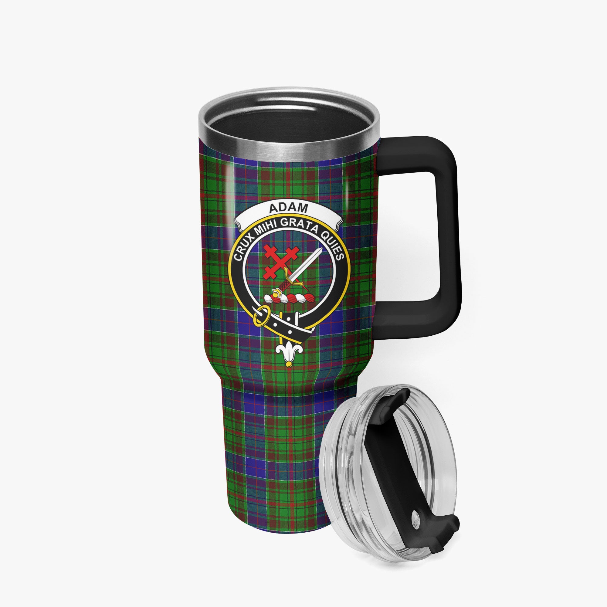 Adam Tartan Crest 40 oz Insulated Tumbler with Handle