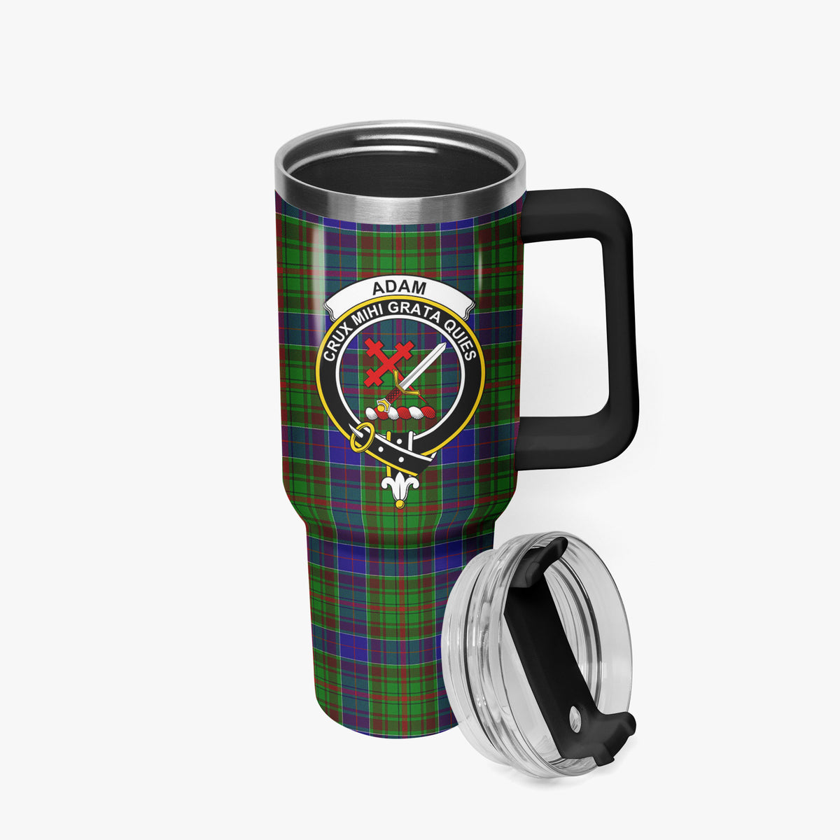 Adam Tartan Crest 40 oz Insulated Tumbler with Handle
