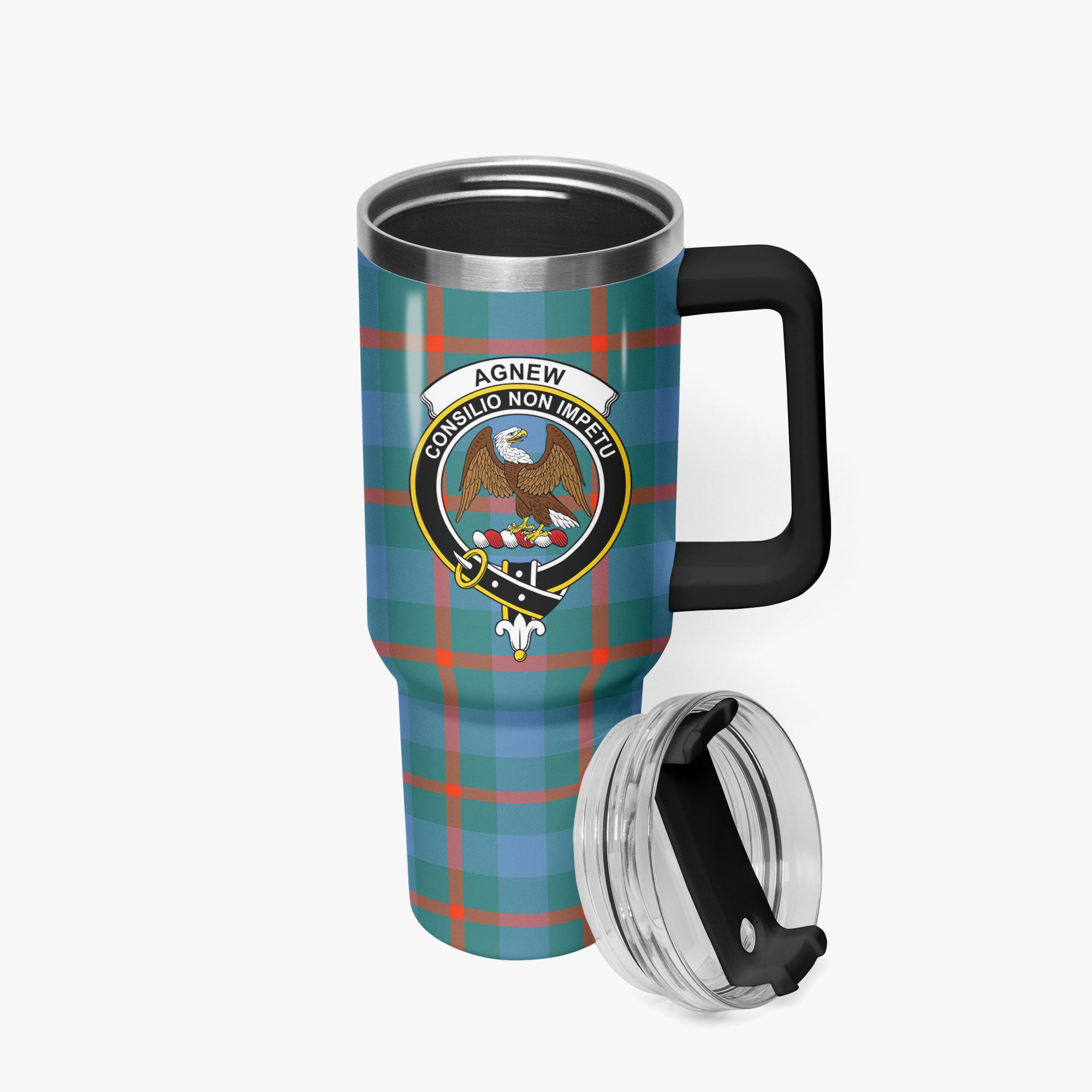 Agnew Ancient Tartan Crest 40 oz Insulated Tumbler with Handle