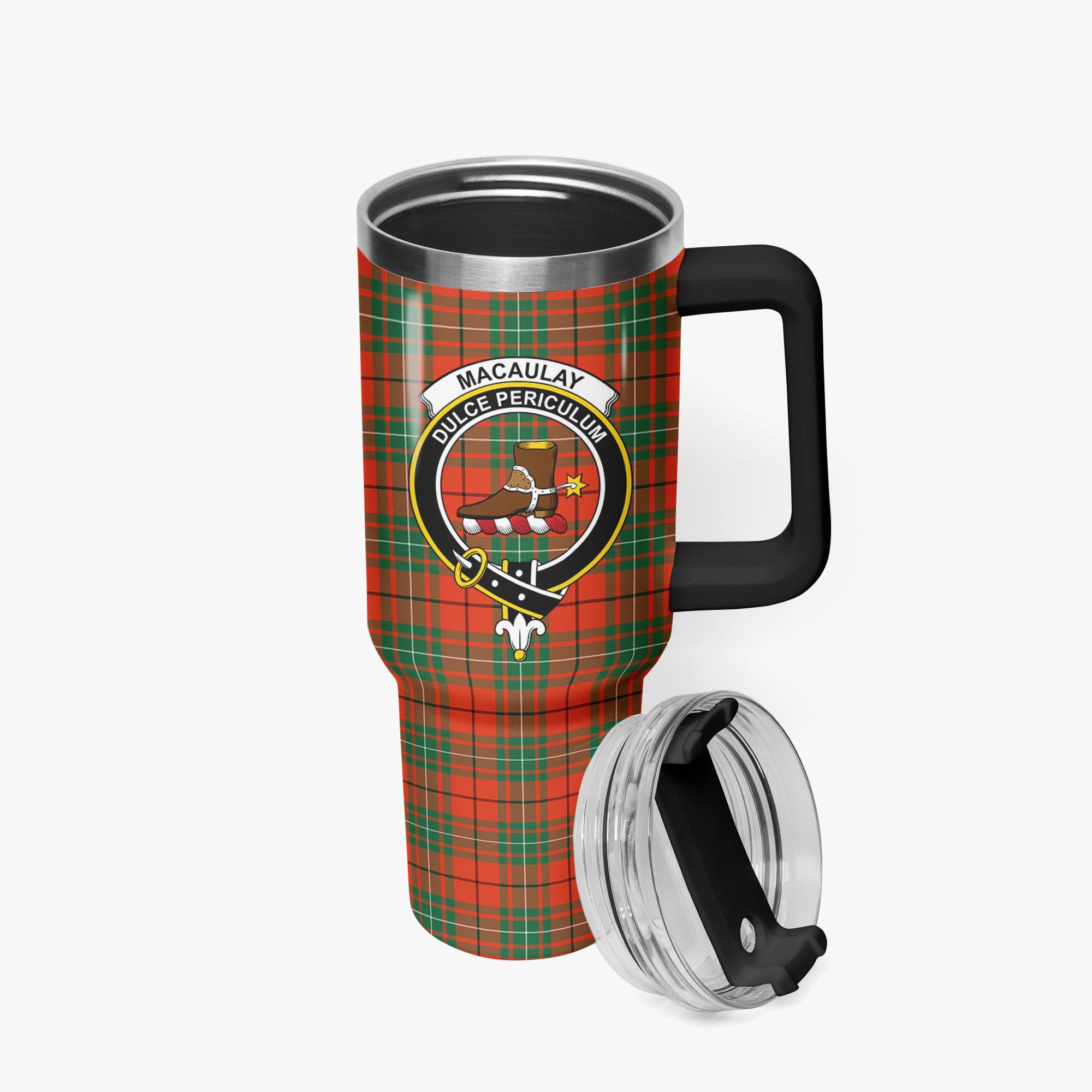 MacAulay Ancient Tartan Crest 40 oz Insulated Tumbler with Handle