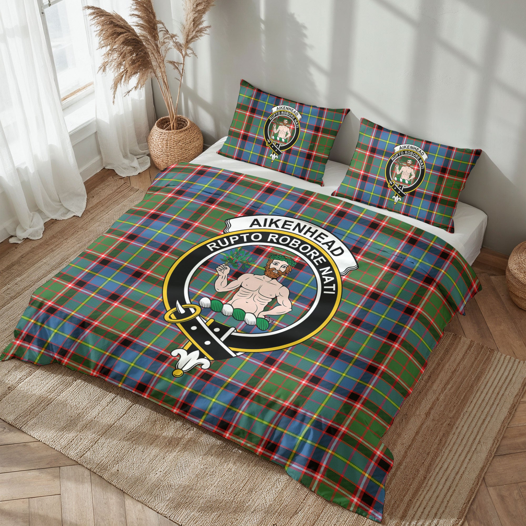 Aikenhead Tartan Crest Bedding Set