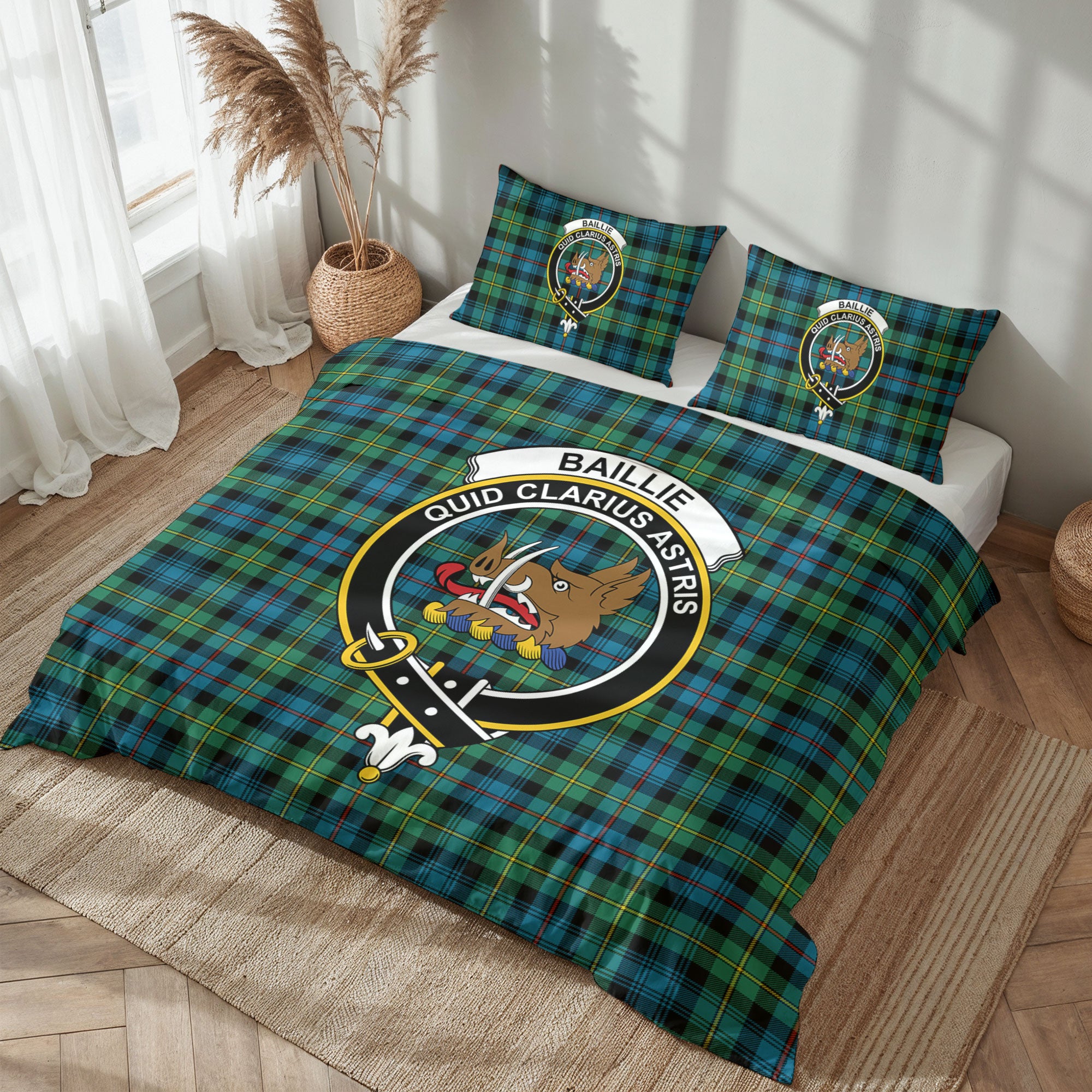 Baillie Ancient Tartan Crest Bedding Set