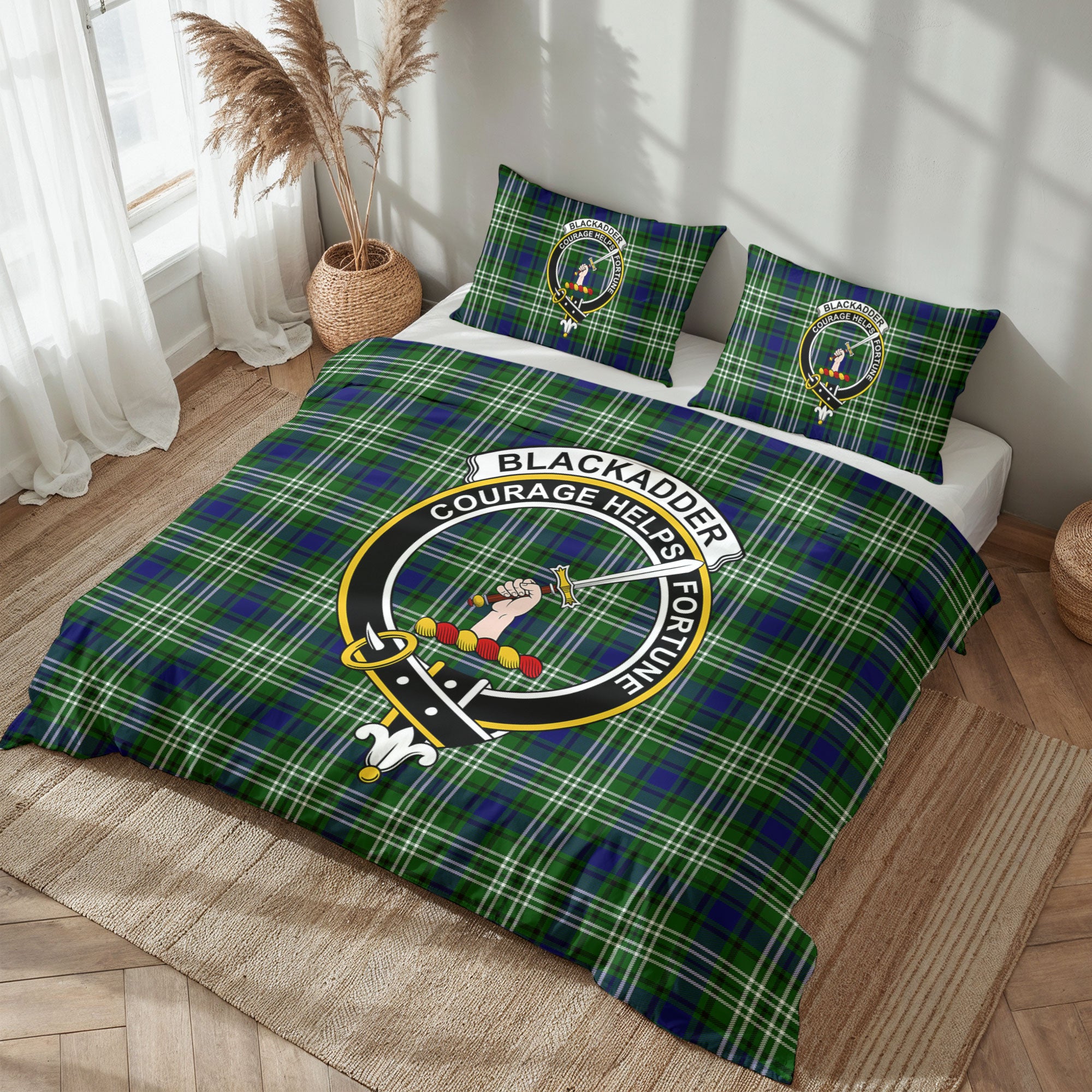 Blackadder Tartan Crest Bedding Set