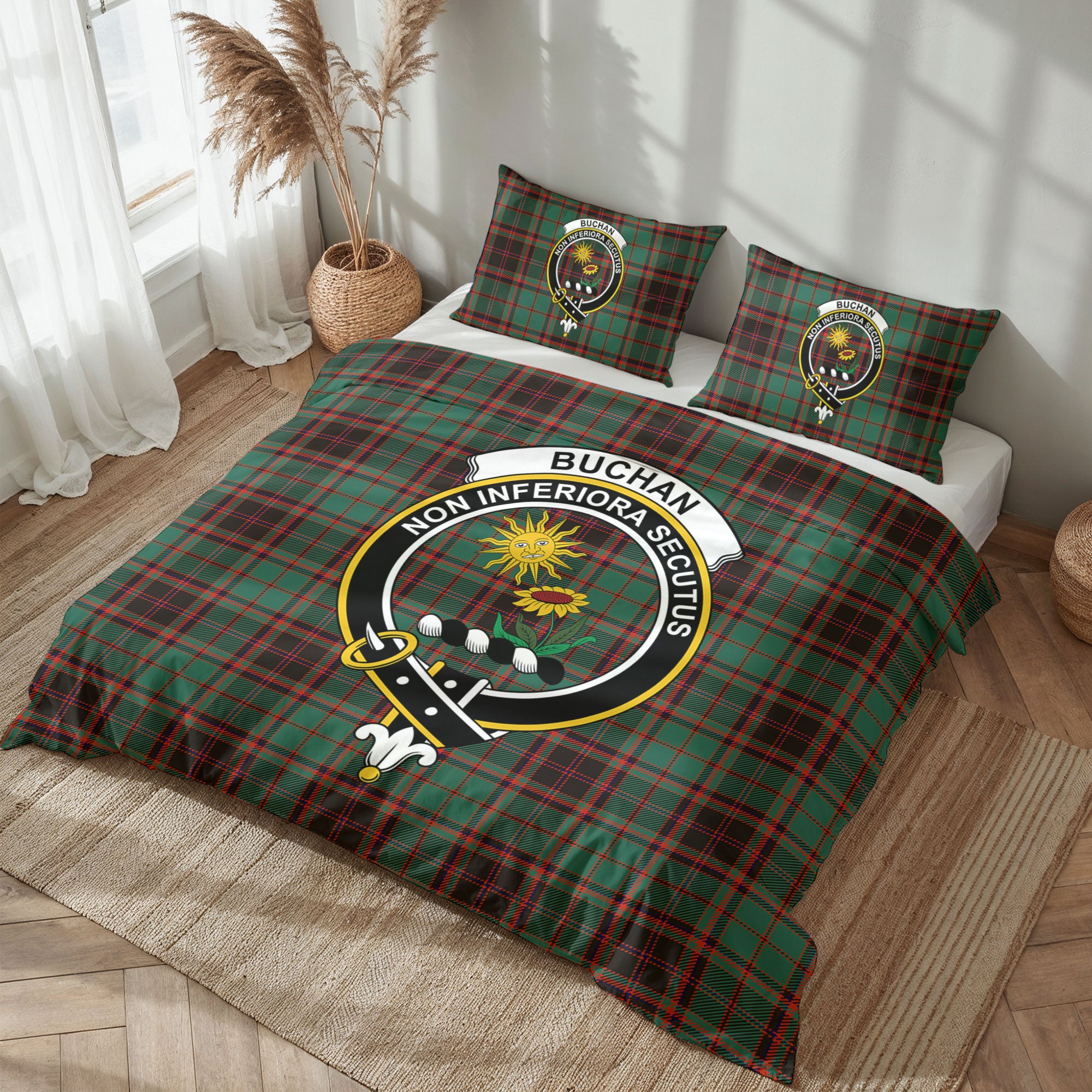 Buchan Ancient Tartan Crest Bedding Set