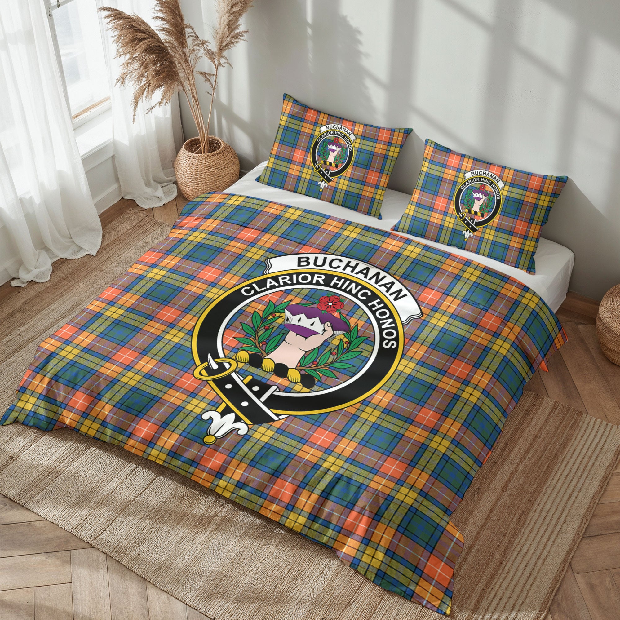 Buchanan Ancient Tartan Crest Bedding Set