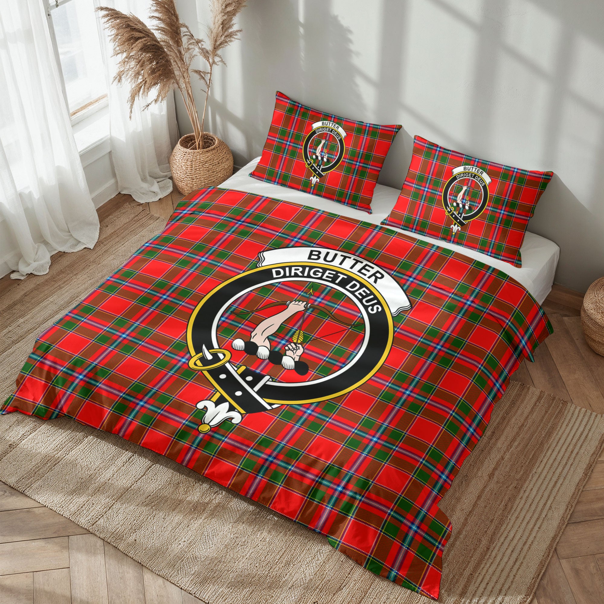 Butter Tartan Crest Bedding Set