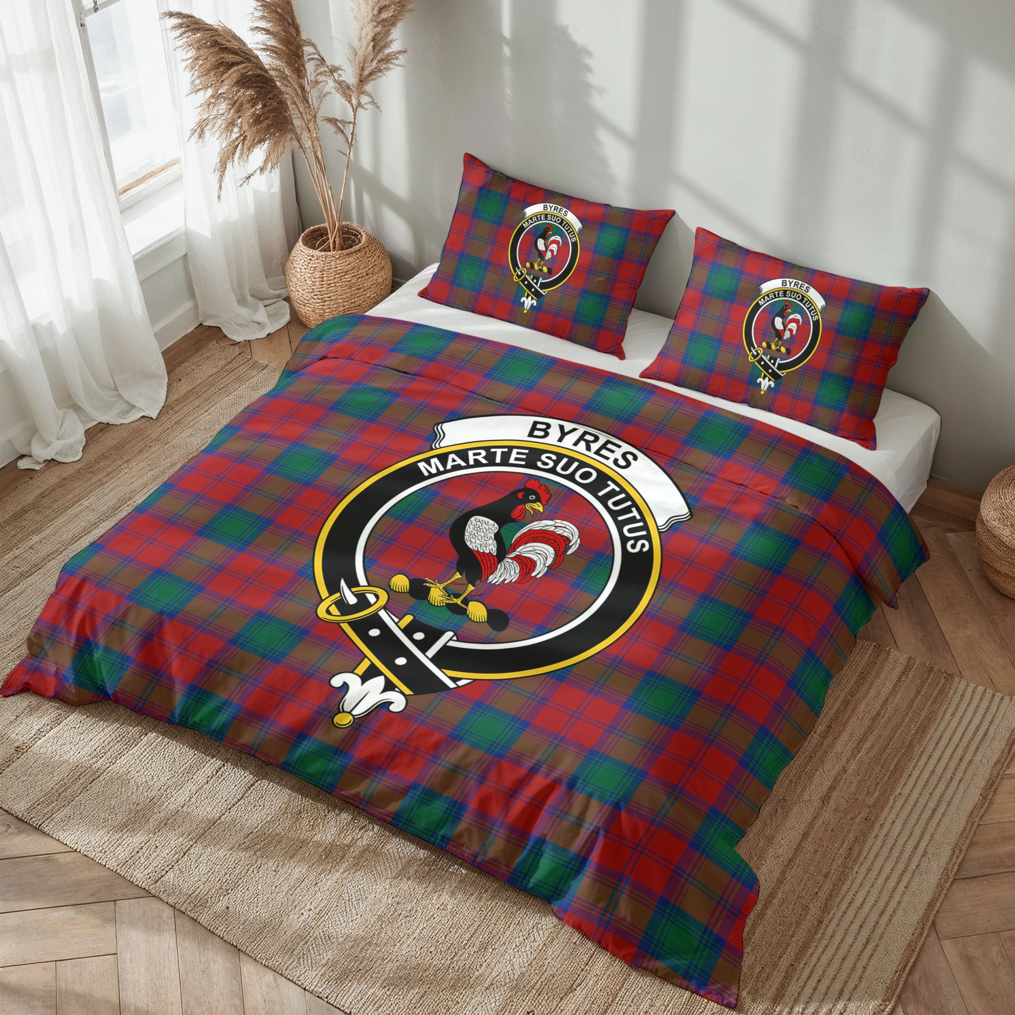 Byres Tartan Crest Bedding Set