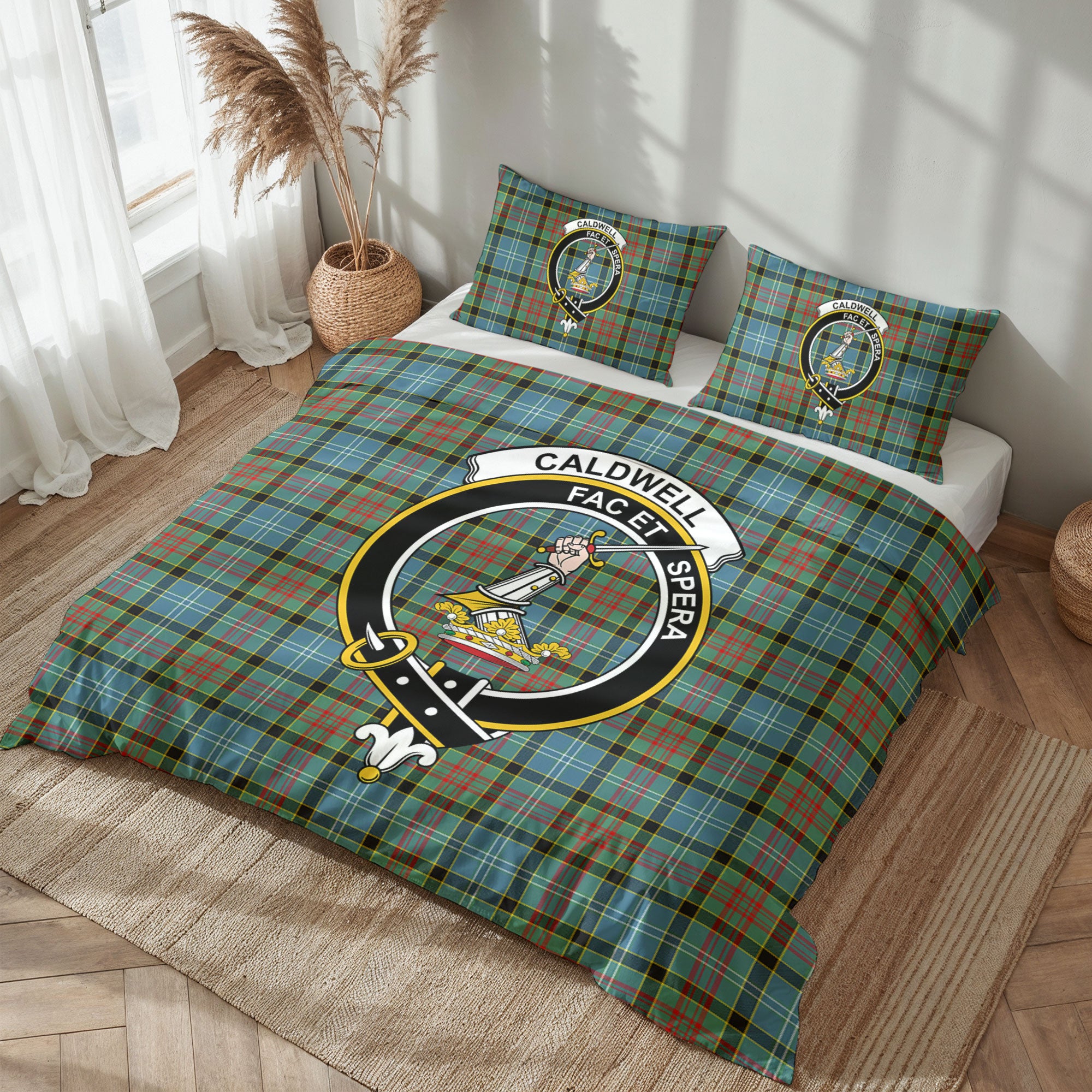 Caldwell Tartan Crest Bedding Set