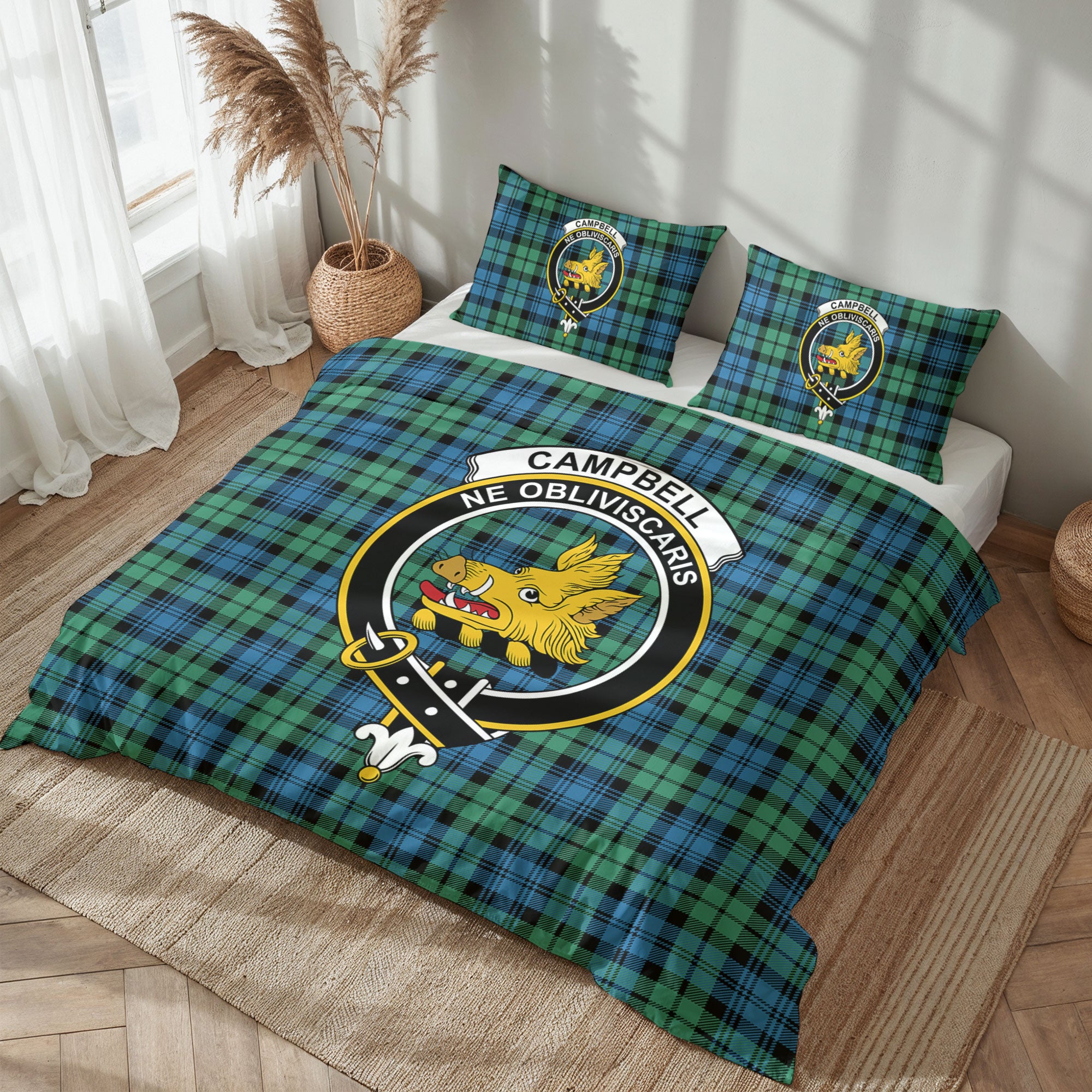 Campbell Ancient 01 Tartan Crest Bedding Set