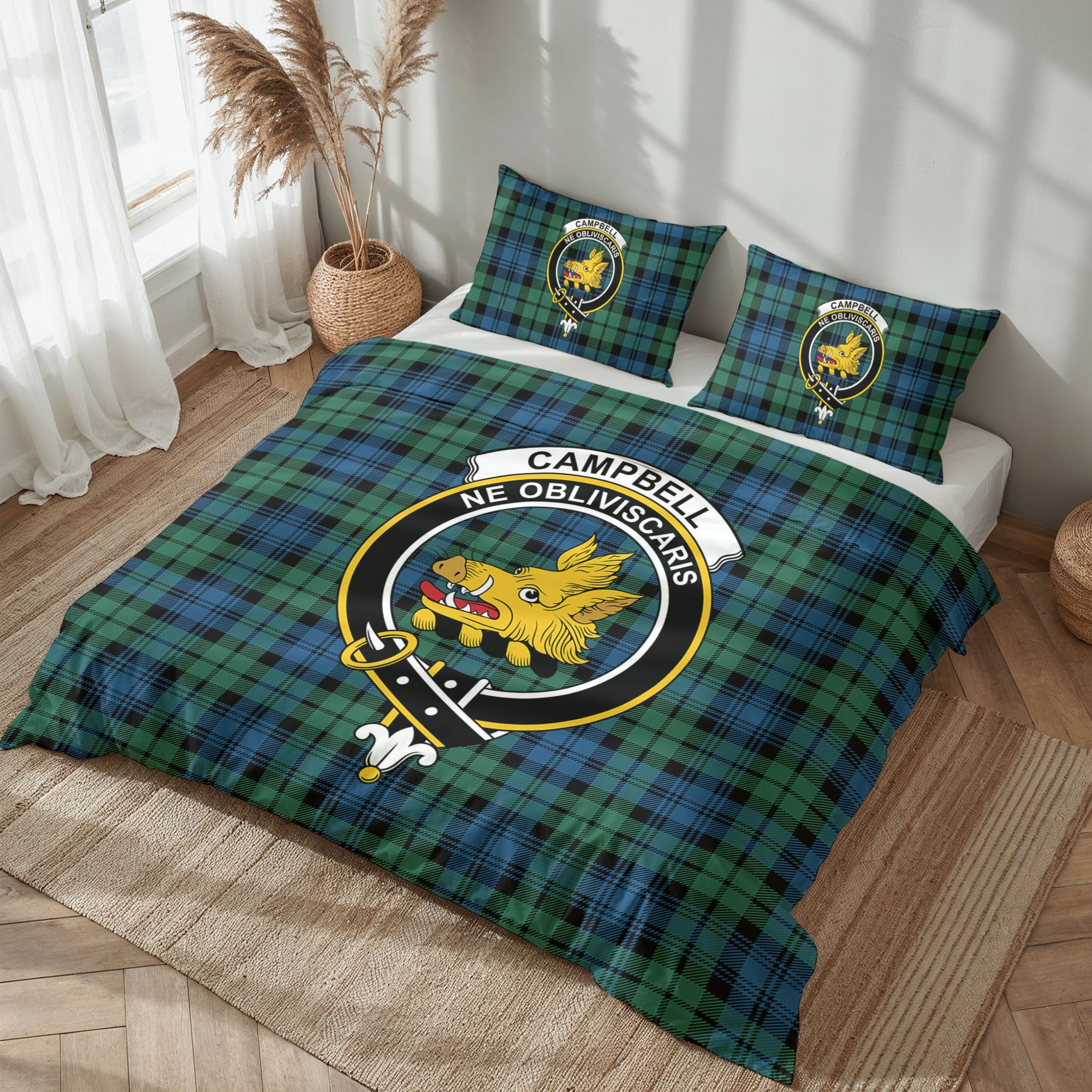 Campbell Ancient 02 Tartan Crest Bedding Set