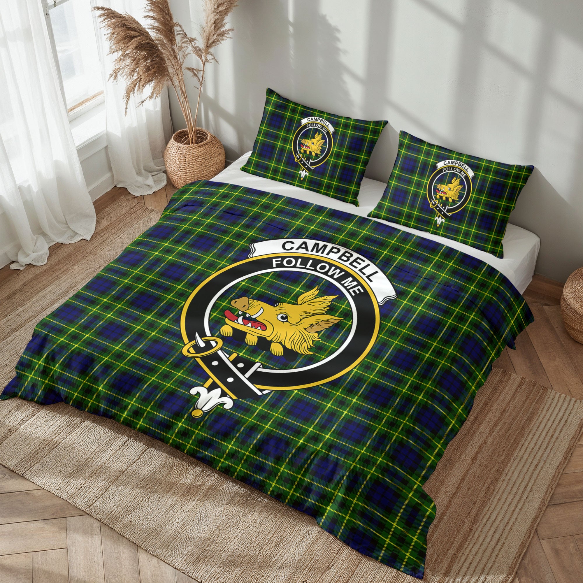 Campbell of Breadalbane Modern Tartan Crest Bedding Set