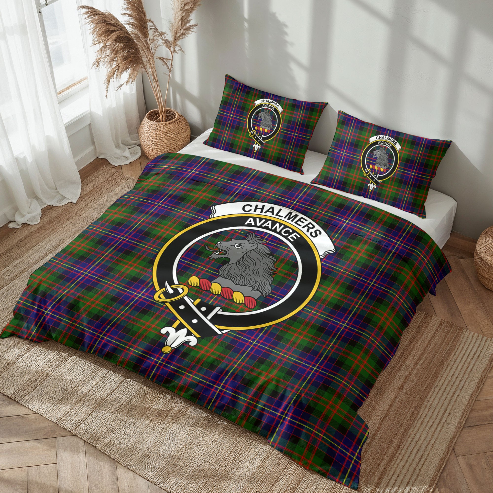 Chalmers Tartan Crest Bedding Set