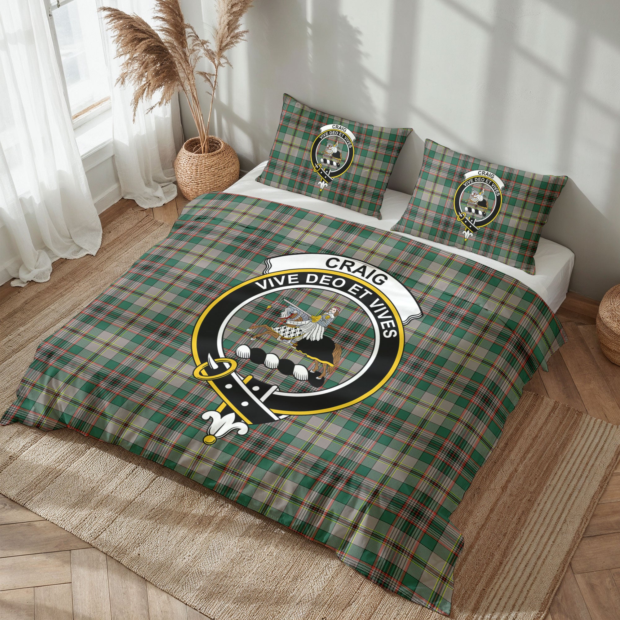 Craig Ancient Tartan Crest Bedding Set
