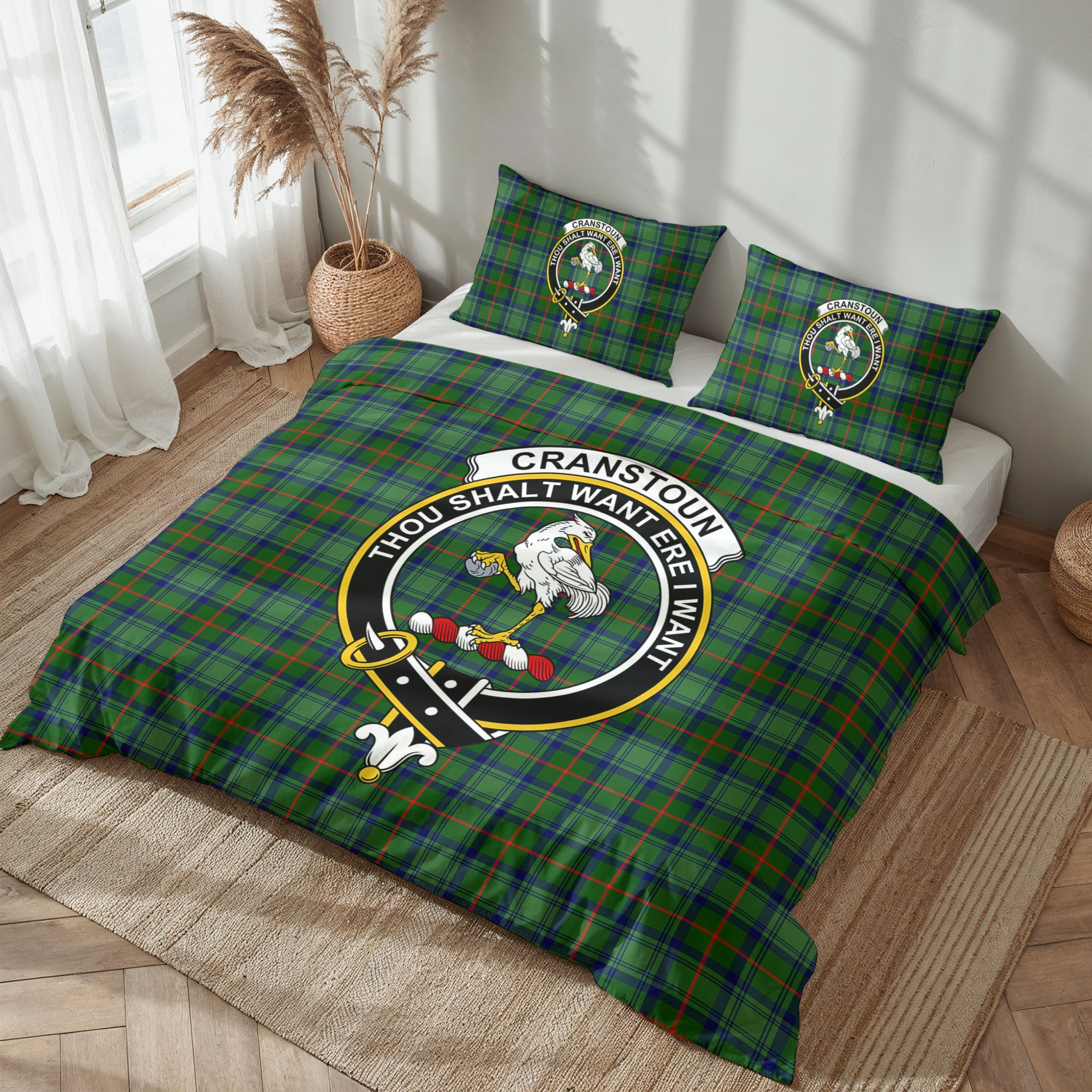 Cranstoun Tartan Crest Bedding Set