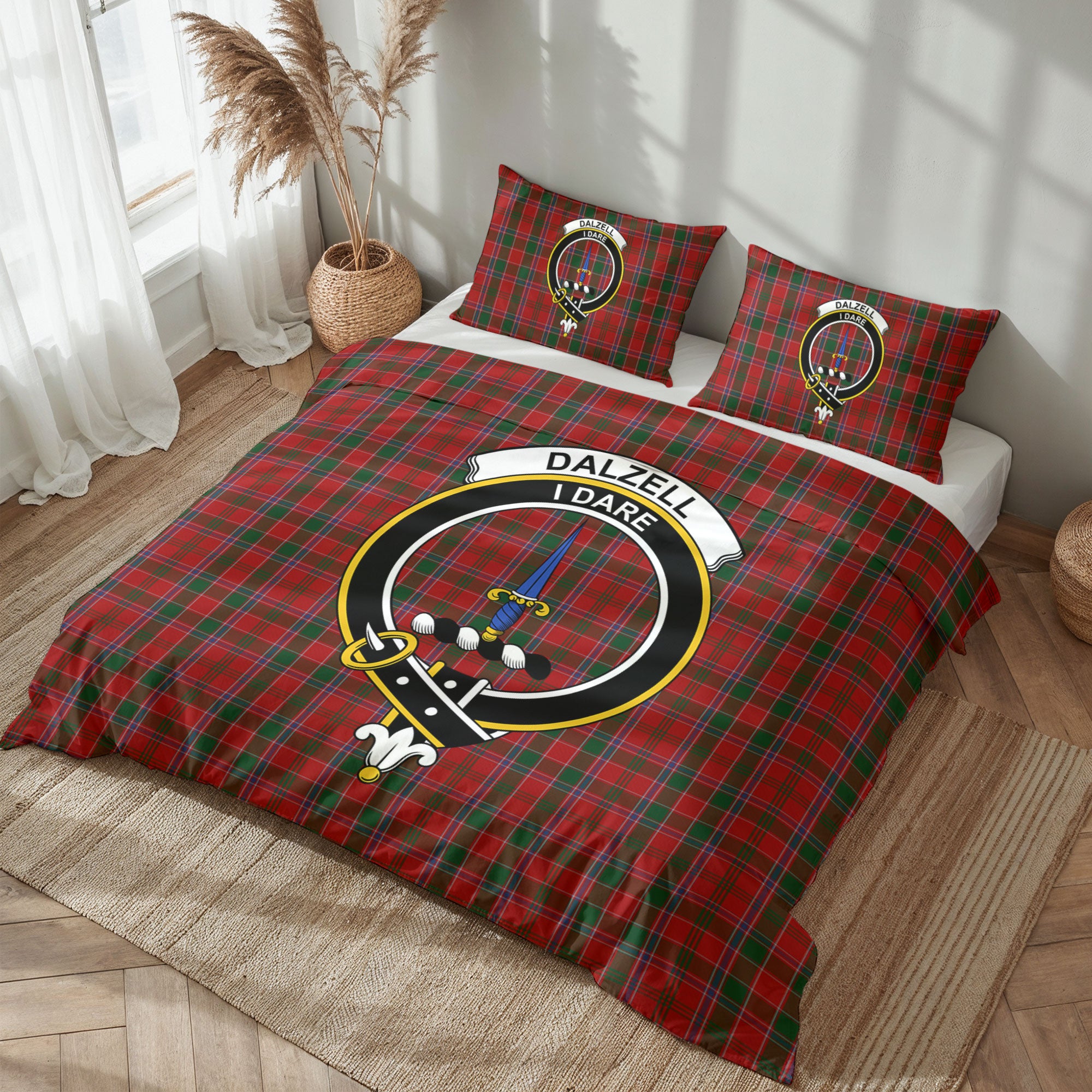 Dalzell Tartan Crest Bedding Set