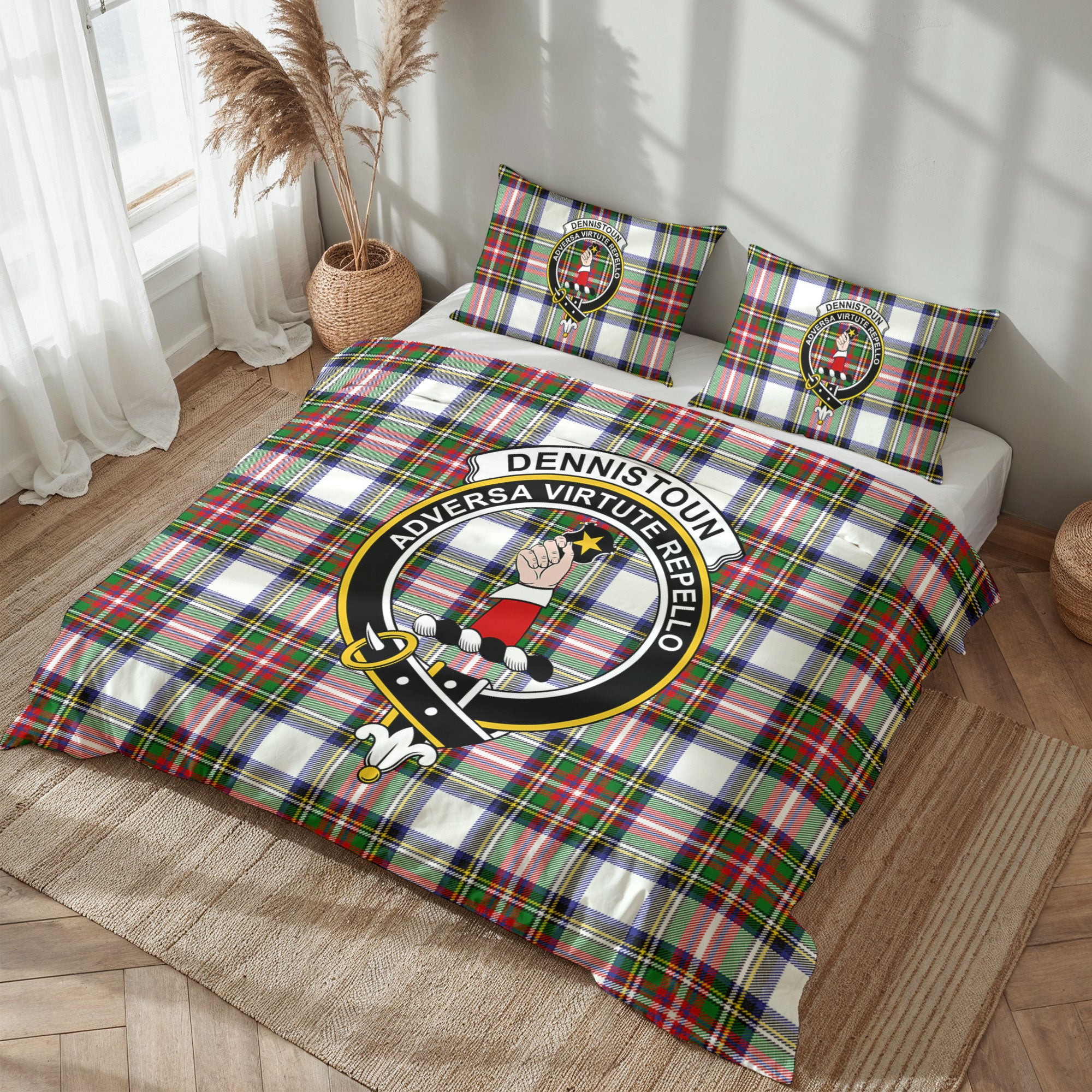 Dennistoun Tartan Crest Bedding Set